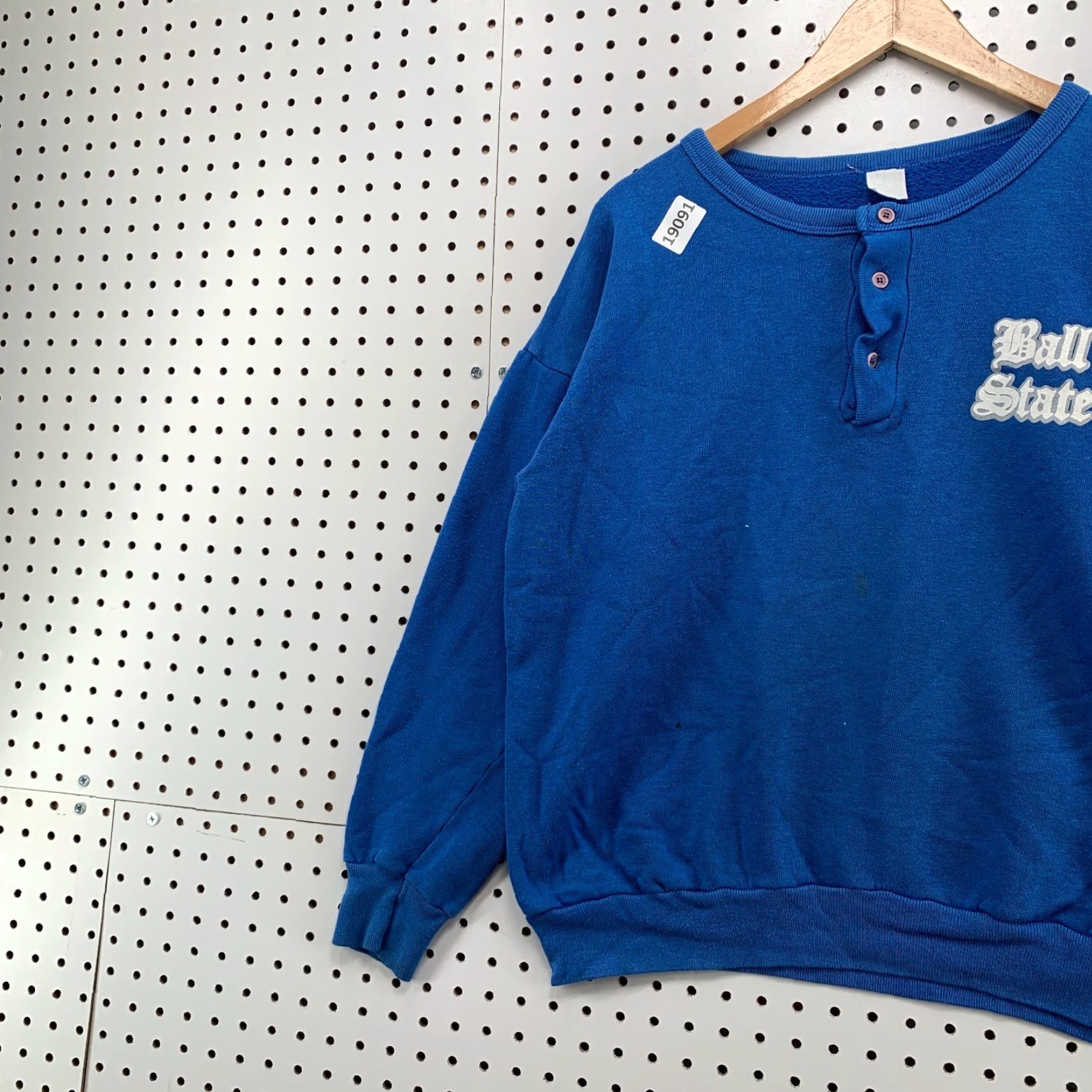 Vintage VINTAGE Ball State University Henley Sweatshirt Womens Large Adult Large Blue University 70s 80s 90s Womens Size L / US 10 / IT 46 - 3 Thumbnail