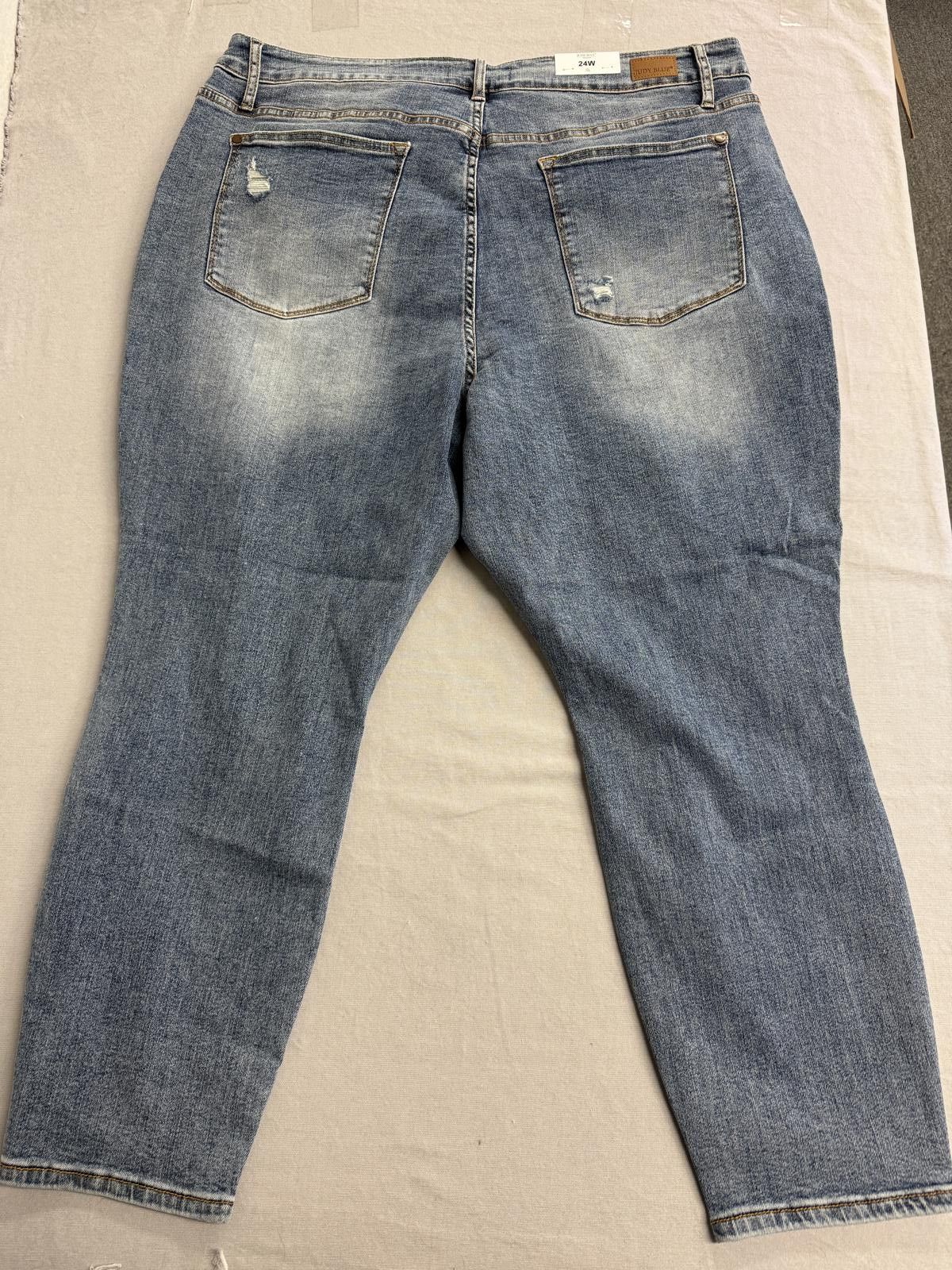 Other Judy Blue Jeans Hi-Rise Destroyed Slim Fit NWT Plus Size 24W Size 42" / US 20 - 2 Thumbnail