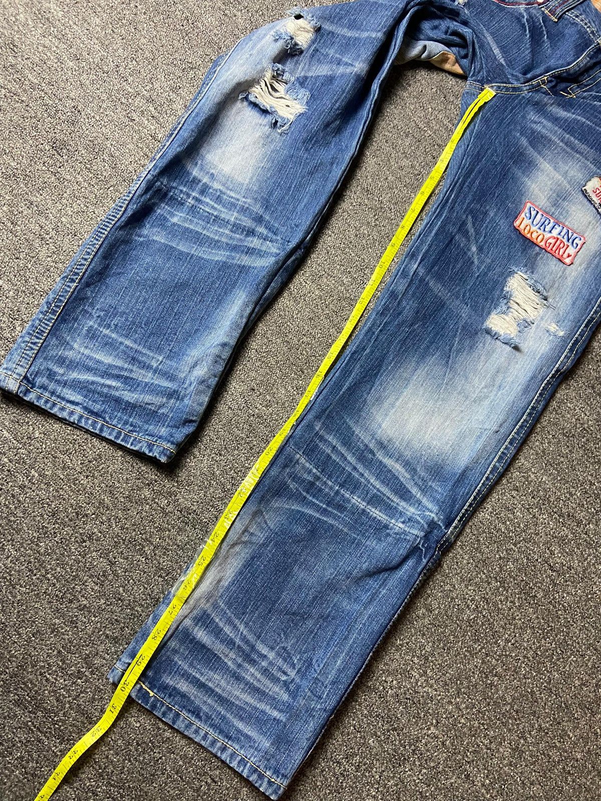 Japanese Brand Distressed Denim Jeans with Patches (122)