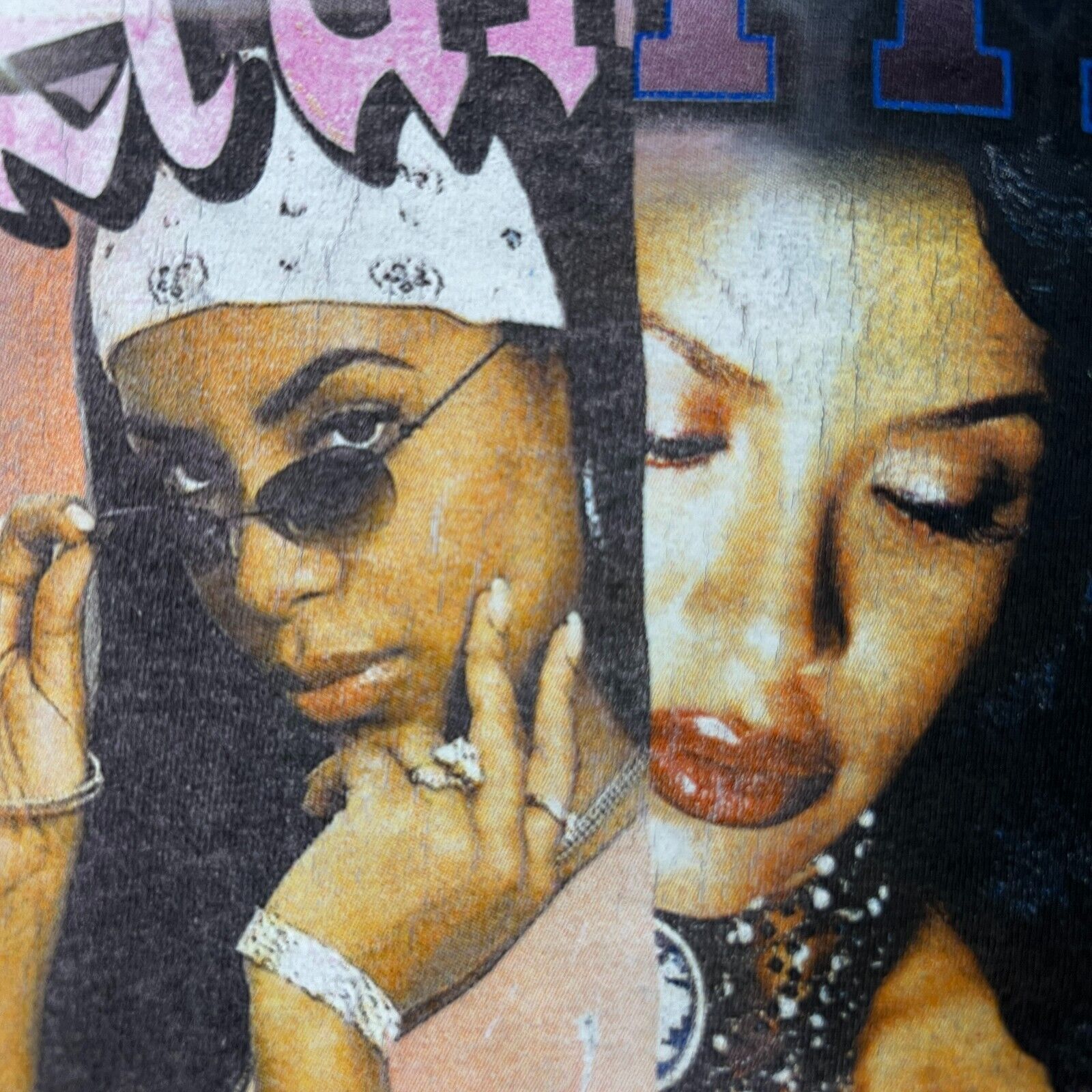 Band Tees × Rap Tees × Vintage Aaliyah T Shirt XL Tie Dye Short Sleeve Memorial Rap Tee Size US XL / EU 56 / 4 - 3 Thumbnail