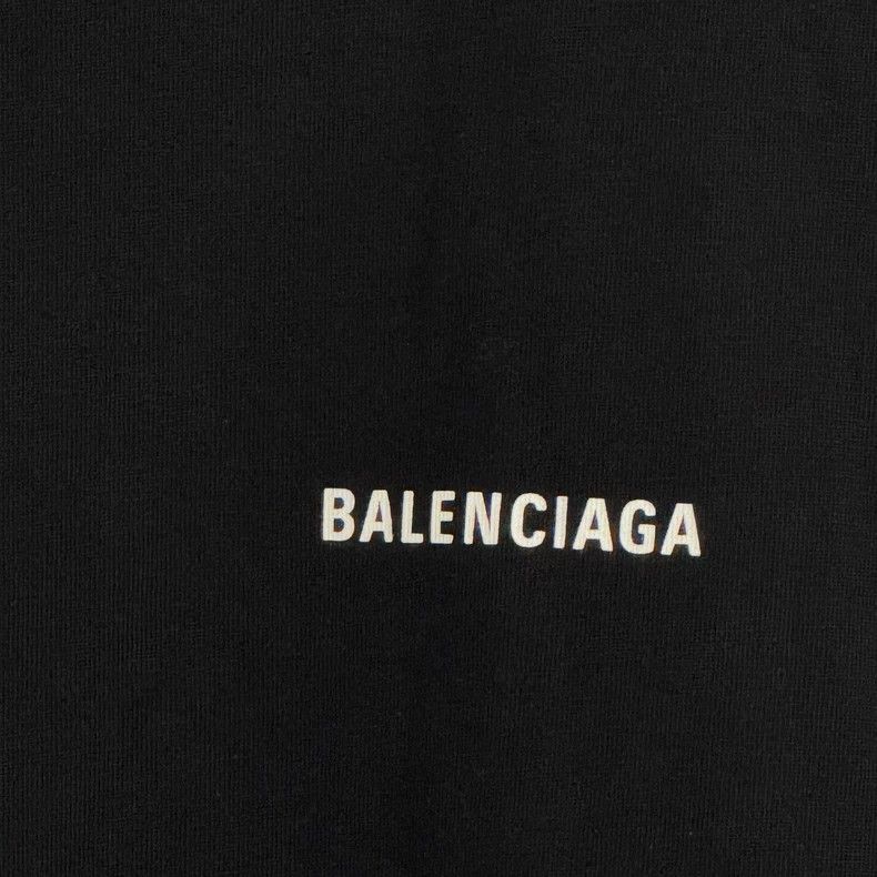 Balenciaga Balenciaga Black front and back monogram logo short sleeve Size US M / EU 48-50 / 2 - 3 Thumbnail