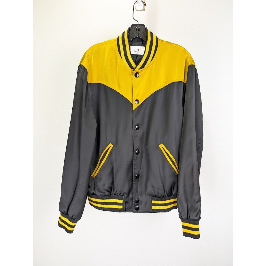 Celine o1rshd1 Bomber Jacket in Black/Yellow Size US S / EU 44-46 / 1 - 1 Thumbnail