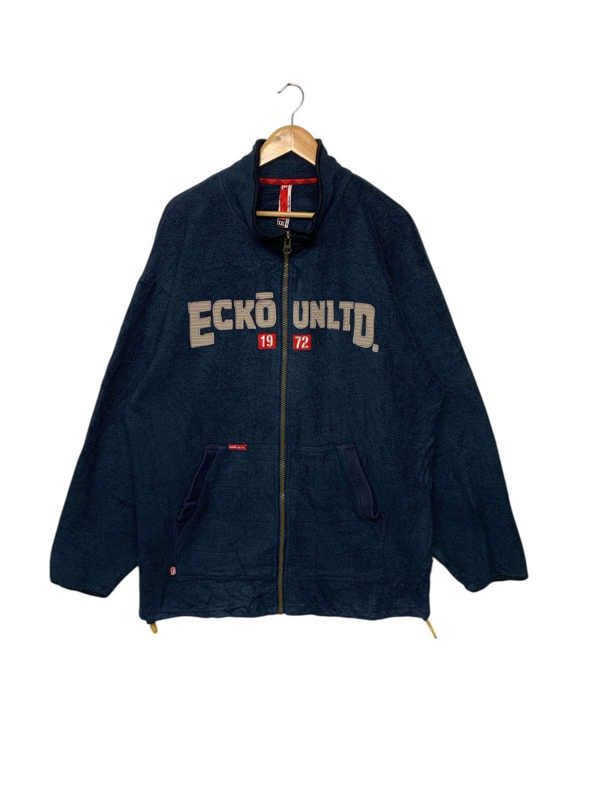 Ecko Unltd. Rare Ecko Unlimited Big Logo Fleece Full Zipper Down Size US XXL / EU 58 / 5 - 1 Thumbnail