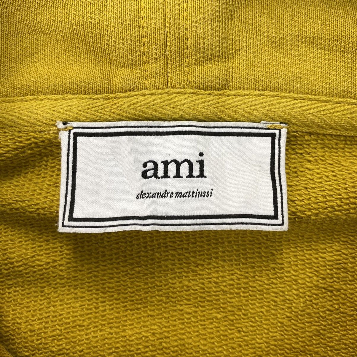 AMI 🇵🇹Ami Alexandre Mattiussi Small Heart De Coeur Yellow Hoodie Size US S / EU 44-46 / 1 - 8 Thumbnail