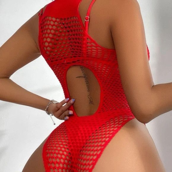 Other Classic Sexy Fishnet Mesh Cut Out Bodysuit Without Liner Size ONE SIZE - 3 Thumbnail