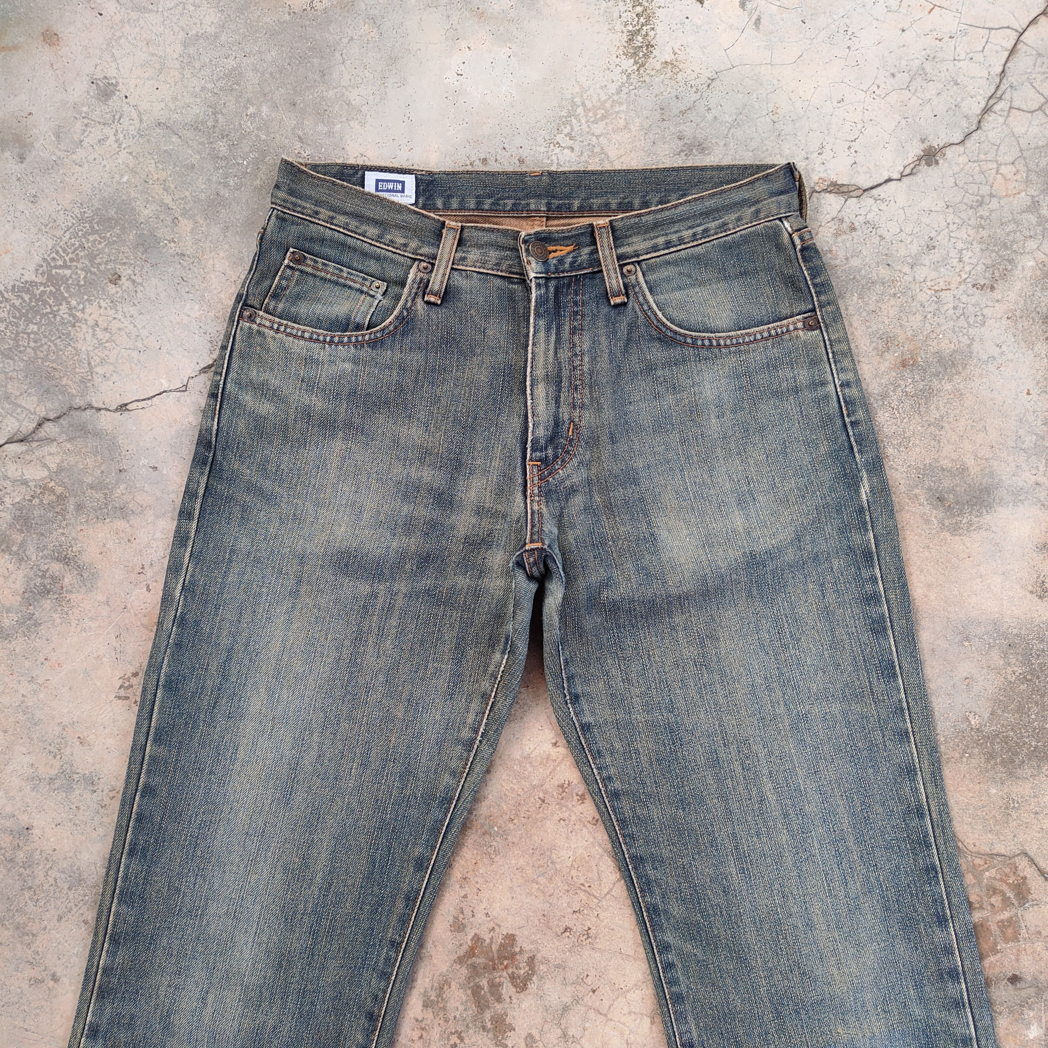 Edwin VINTAGE EDWIN 403 FADED DISTRESSED JEAN DENIM PANTS Size US 31 - 3 Thumbnail