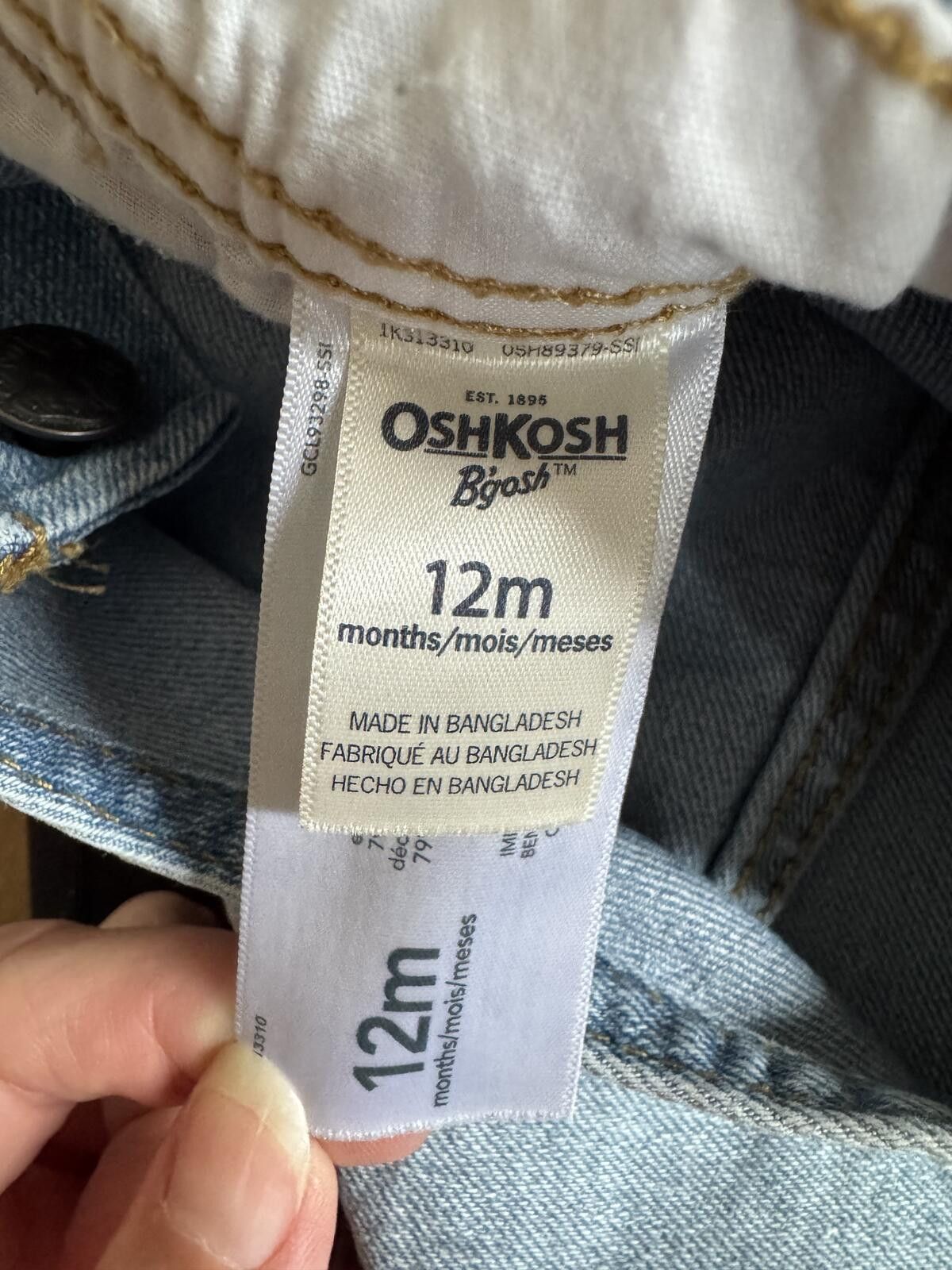 Other OshKosh B'gosh 12 months Denim Overalls for Toddlers Size ONE SIZE - 6 Thumbnail