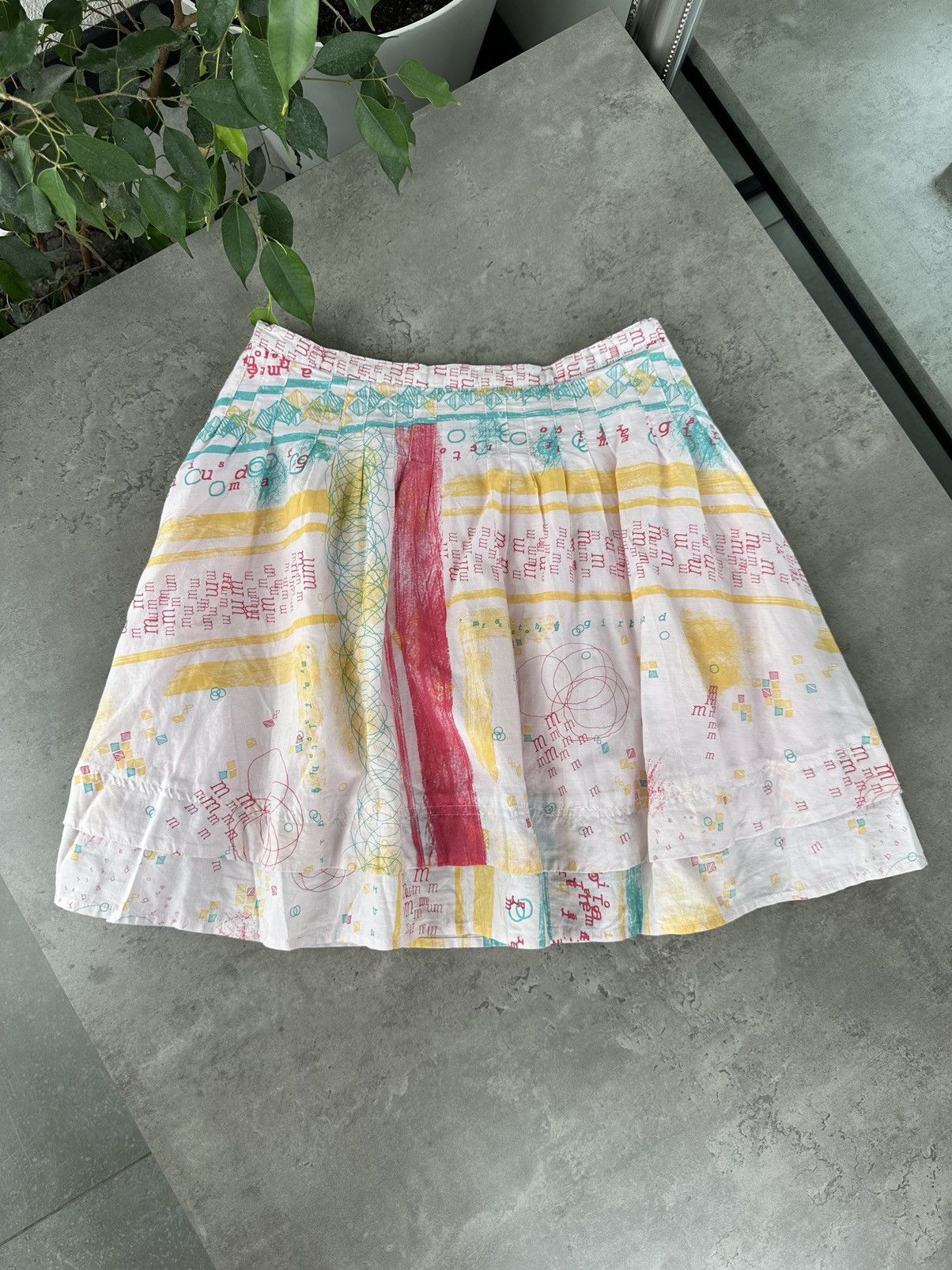 Marithe + Francois Girbaud Marithe Francois Gibraud Flared Multicolor Mini Skirt Size 30" / US 8 / IT 44 - 8 Thumbnail