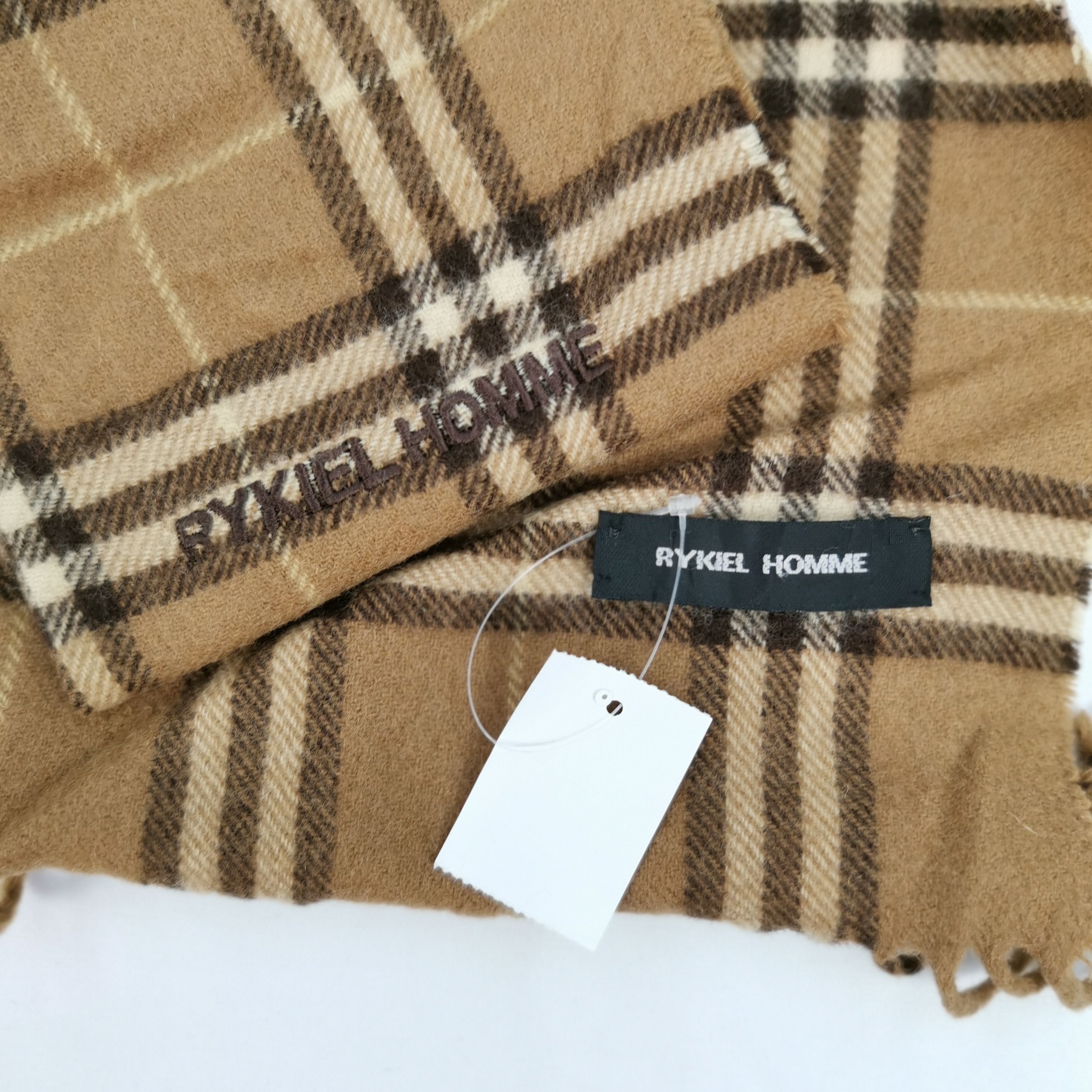 Sonia Rykiel Vintage Rykiel Homme Scarf Muffler Wool Cashmere Scarves Size ONE SIZE - 4 Thumbnail