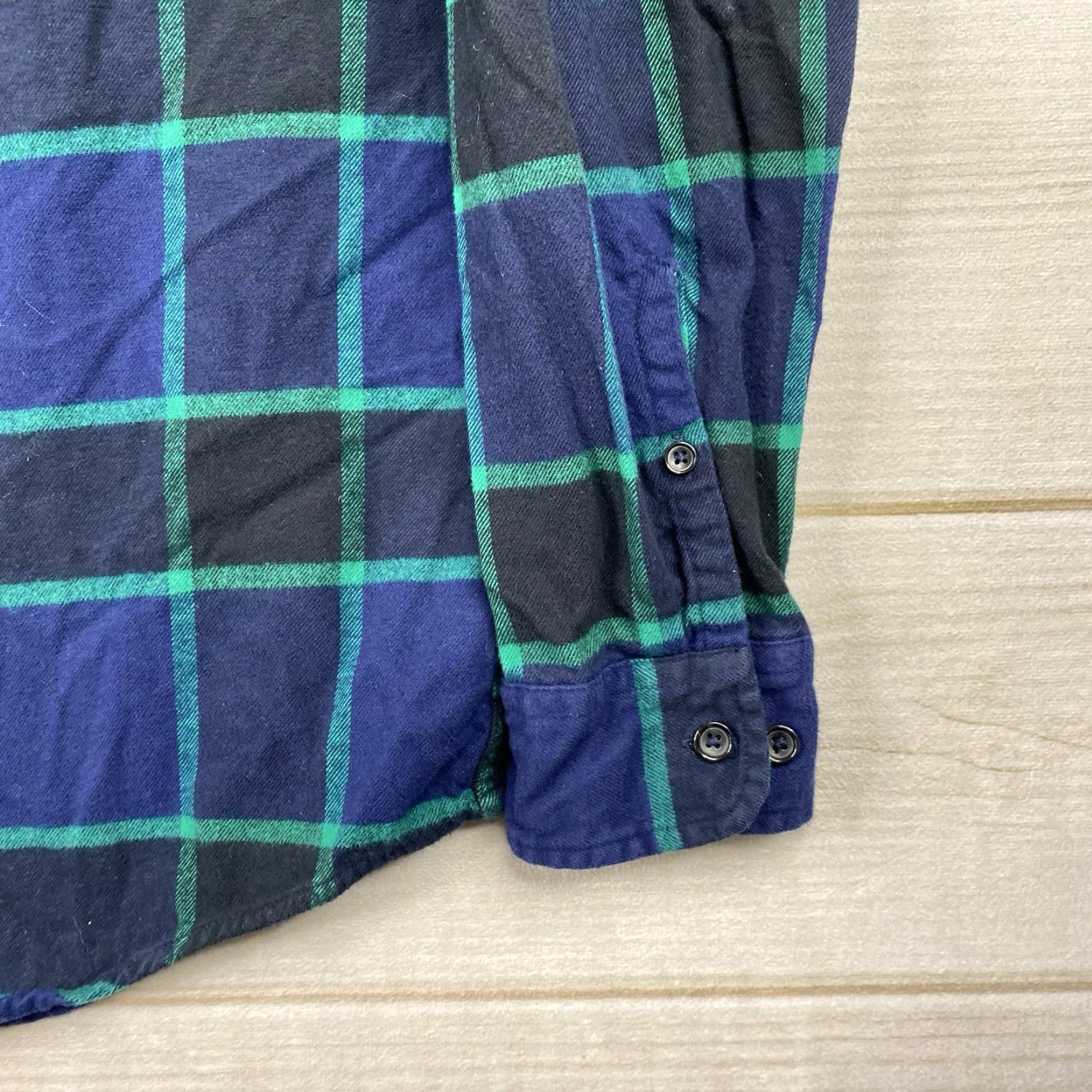 Lands' End Lands' End Mens Flannel Shirt L Button Up Long Sleeve Blue Plaid Tradition Shirt Button-Up Casual Men Size US L / EU 52-54 / 3 - 7 Thumbnail