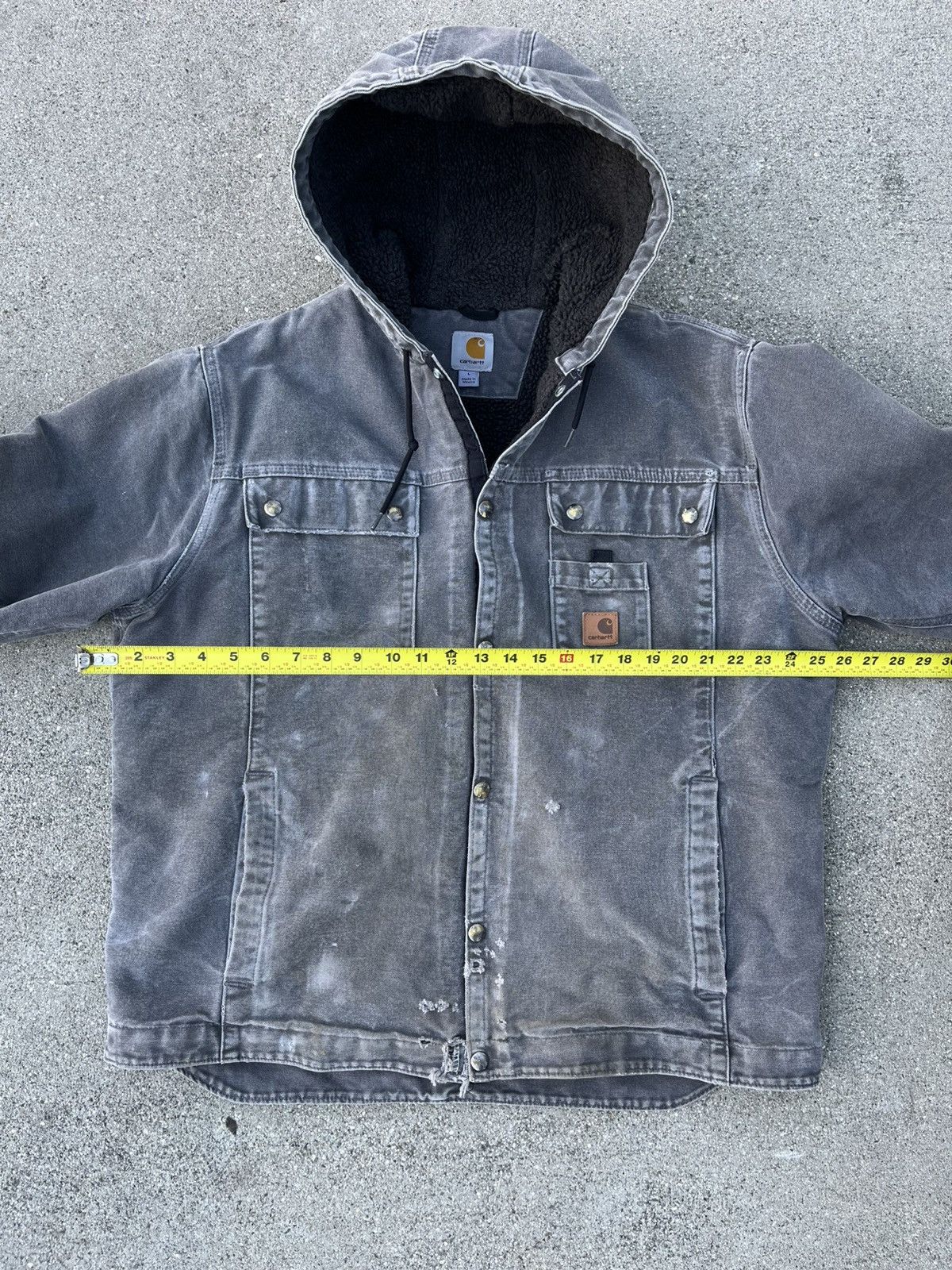 Carhartt Carhartt Sherpa Lined Work Jacket J284 GVL Distressed Thrash Size US L / EU 52-54 / 3 - 5 Thumbnail