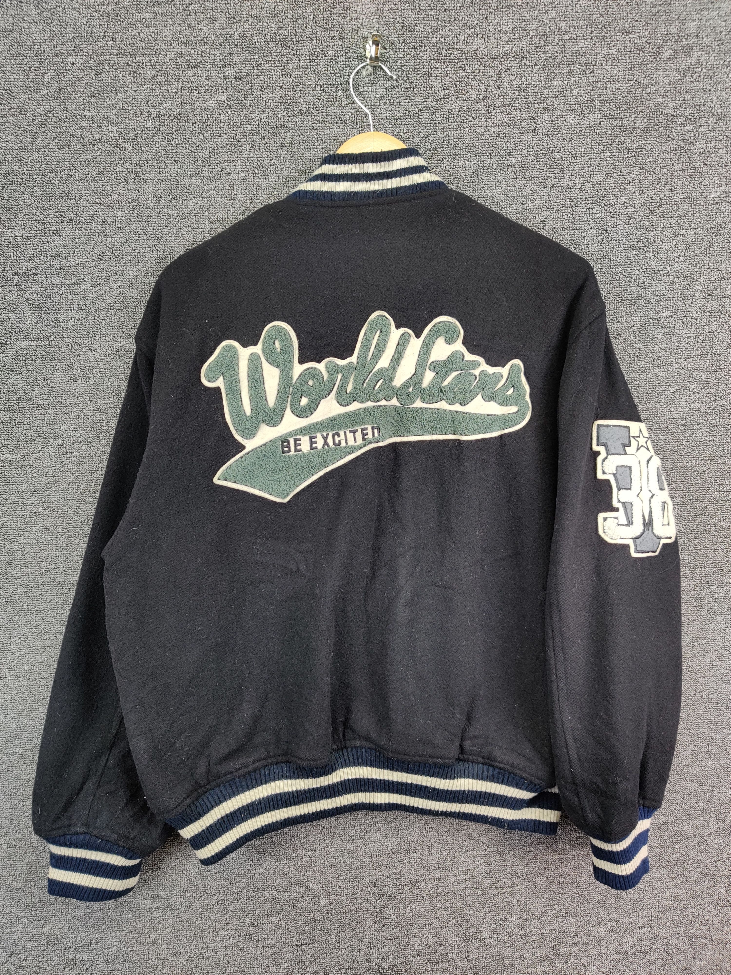 Japanese Brand Vintage Jungle Storm Embroidery Wool Varsity Jacket Size US L / EU 52-54 / 3 - 1 Thumbnail