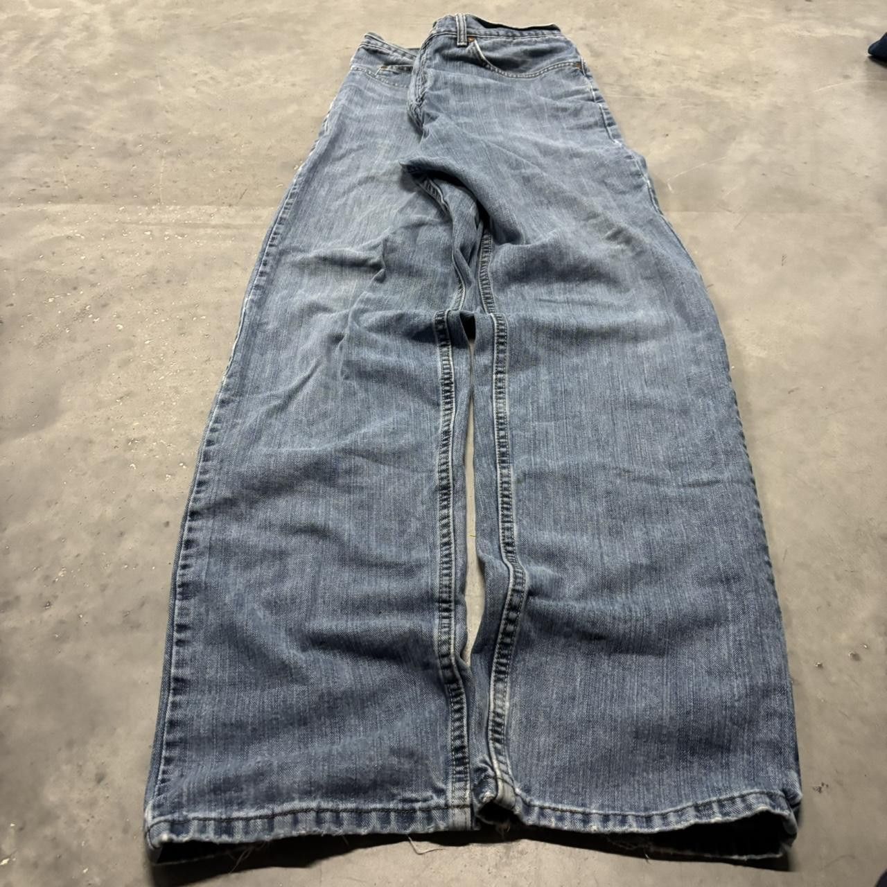 Japanese Brand × Vintage Crazy Vintage Y2K/2000s Baggy Medium Wash Denim Jeans! Size US 36 / EU 52 - 3 Thumbnail