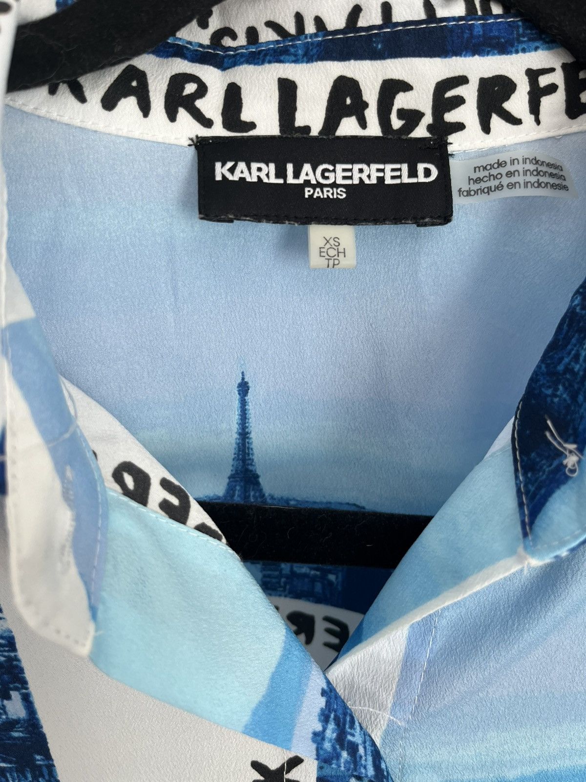 Karl Lagerfeld Karl Lagerfeld Whimsical Paris Button Down Shirt Size XS / US 0-2 / IT 36-38 - 4 Thumbnail