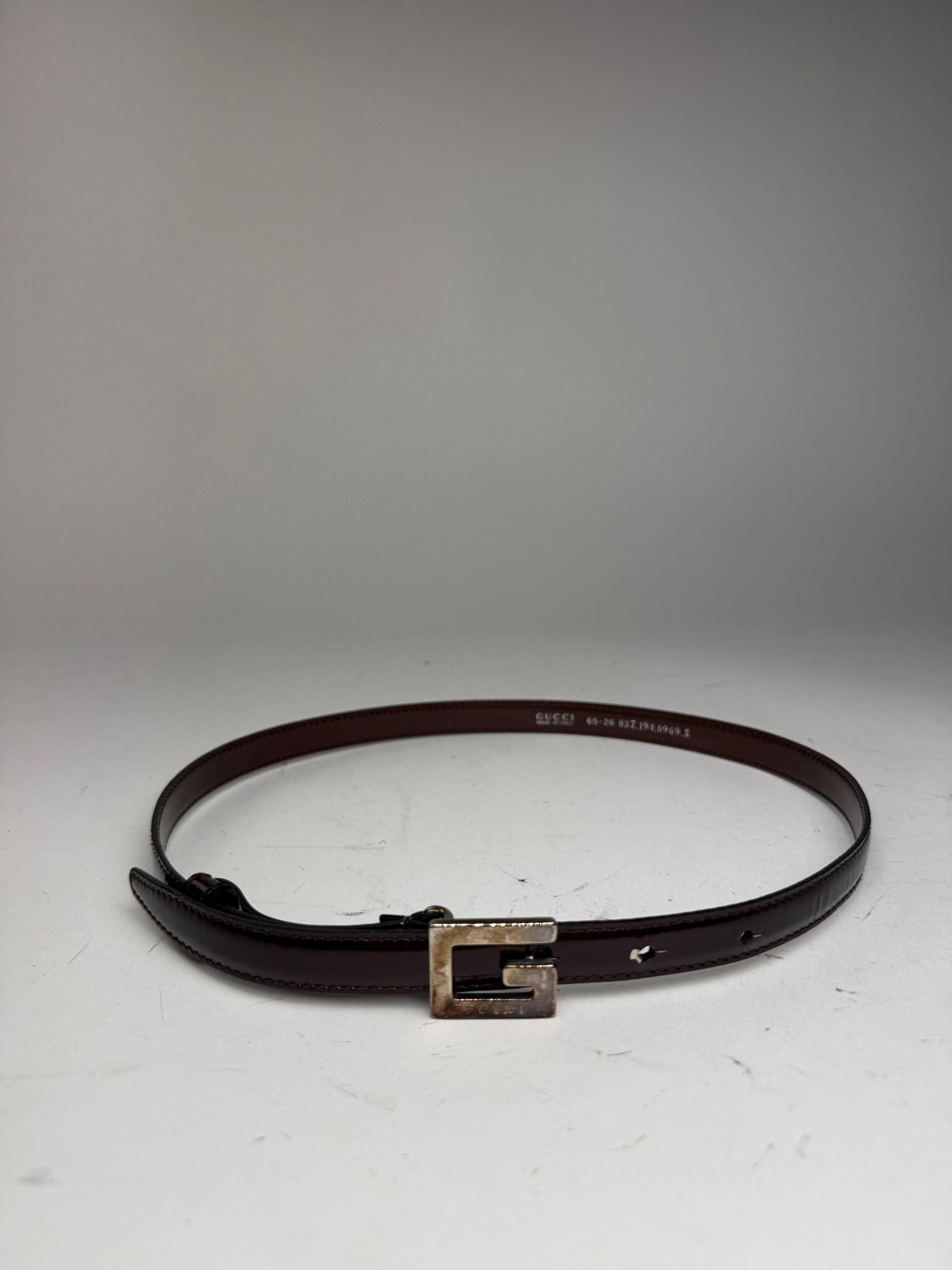 Gucci Vintage Patent Leather Belt purple Size ONE SIZE - 1 Thumbnail