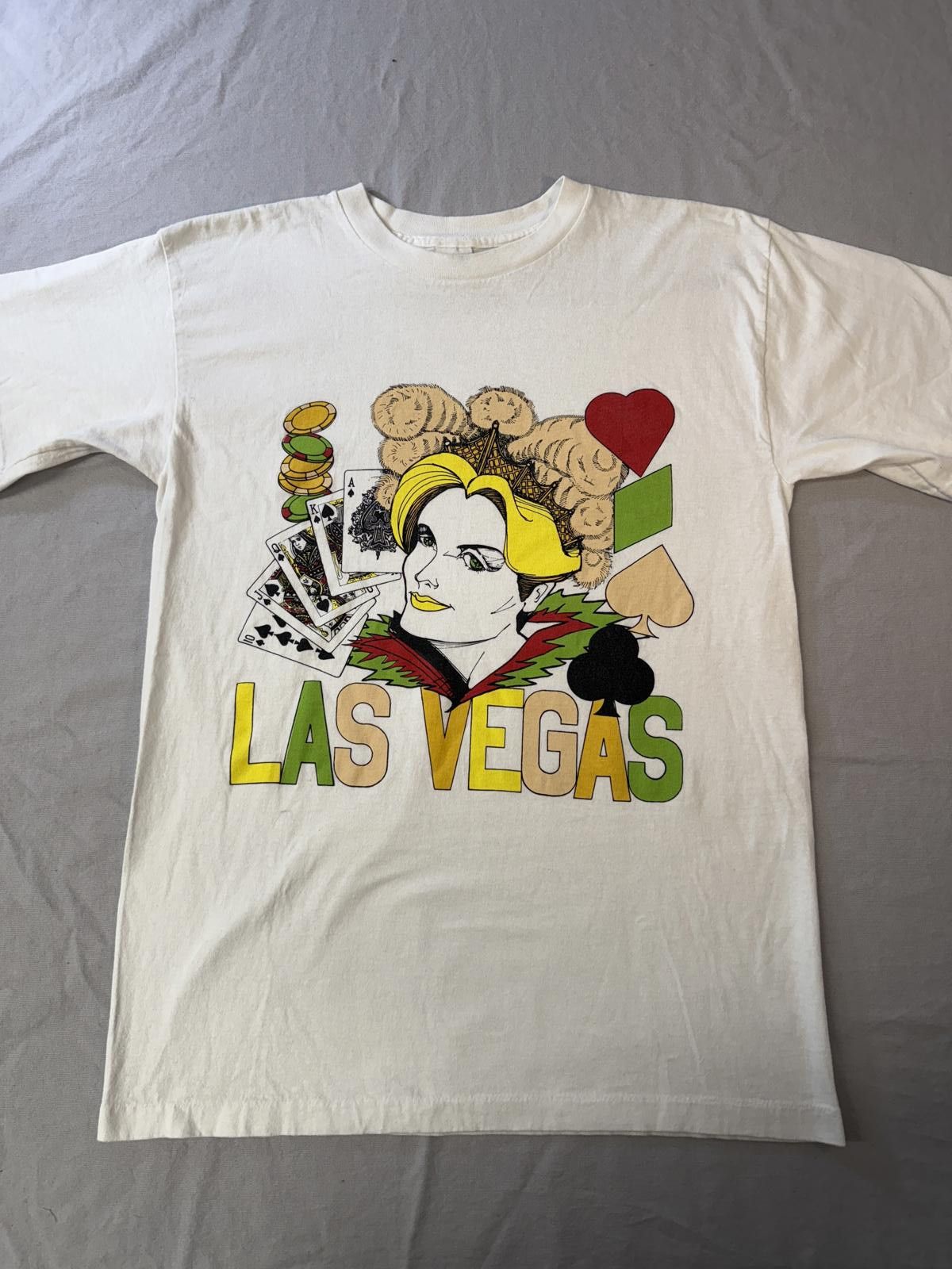 Designer Vintage Las Vegas T-shirt Poker Royal Flush Tee - L Size US L / EU 52-54 / 3 - 1 Thumbnail