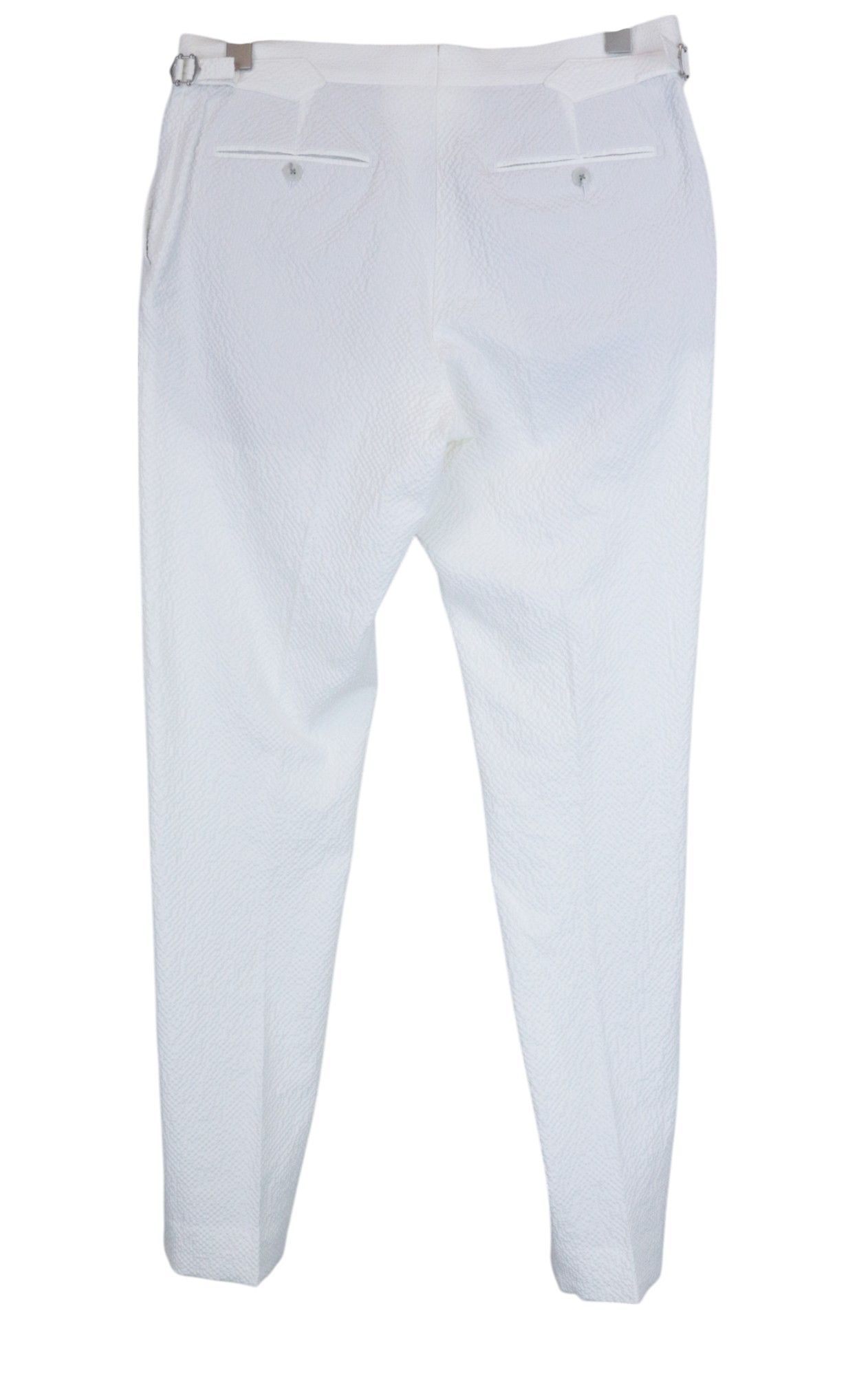 Suitsupply HAVANA UK38R White Crinkled 2 Piece Suit 67230 Size 38R - 7 Thumbnail