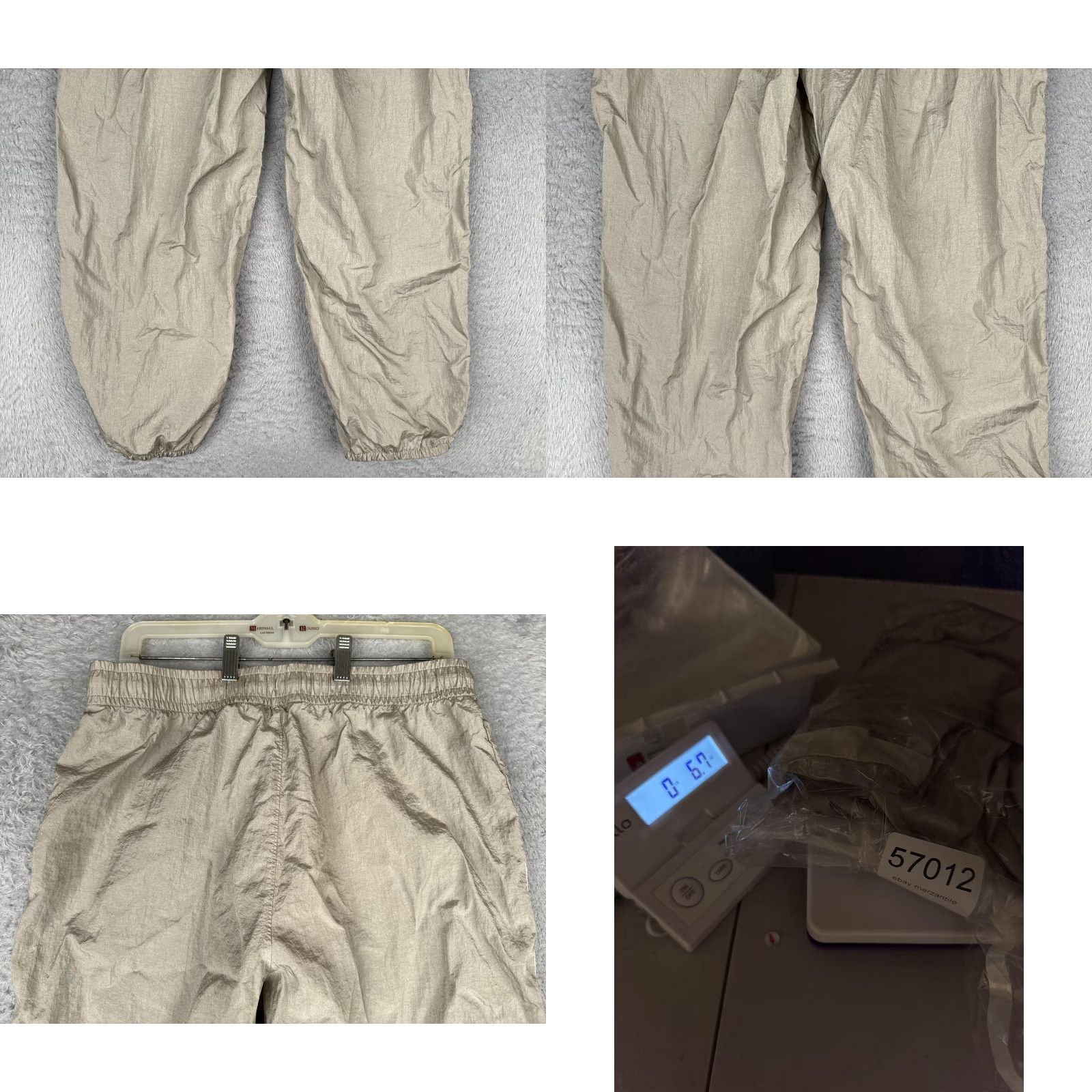 Athleta Athleta Womens Medium Beige Track Pants with Side Stripe Nylon Elastic Waist Joggers Size 32" / US 10 / IT 46 - 9 Thumbnail