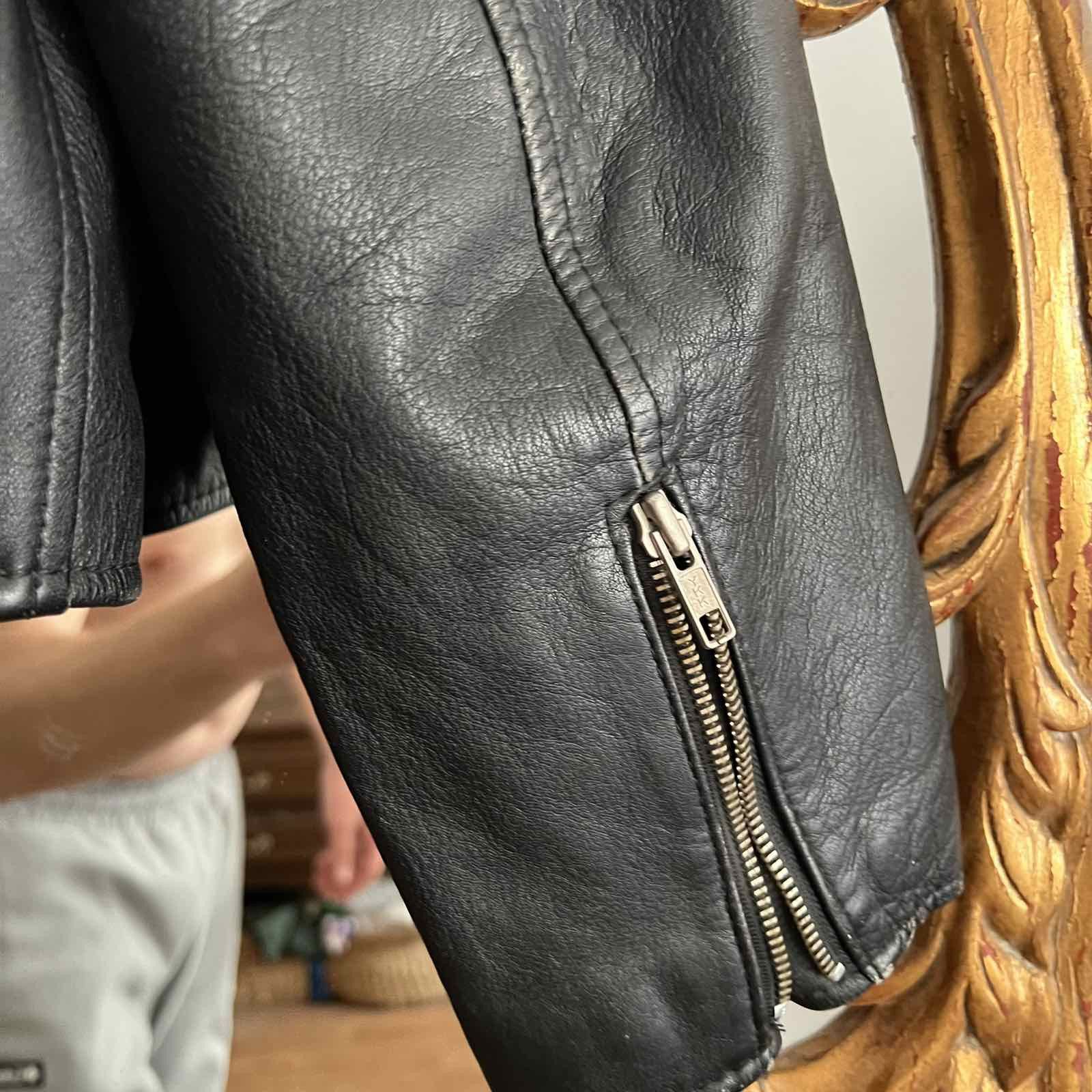 Other Vintage Womens Leather jacket Sz L Black 90s Size L / US 10 / IT 46 - 7 Thumbnail