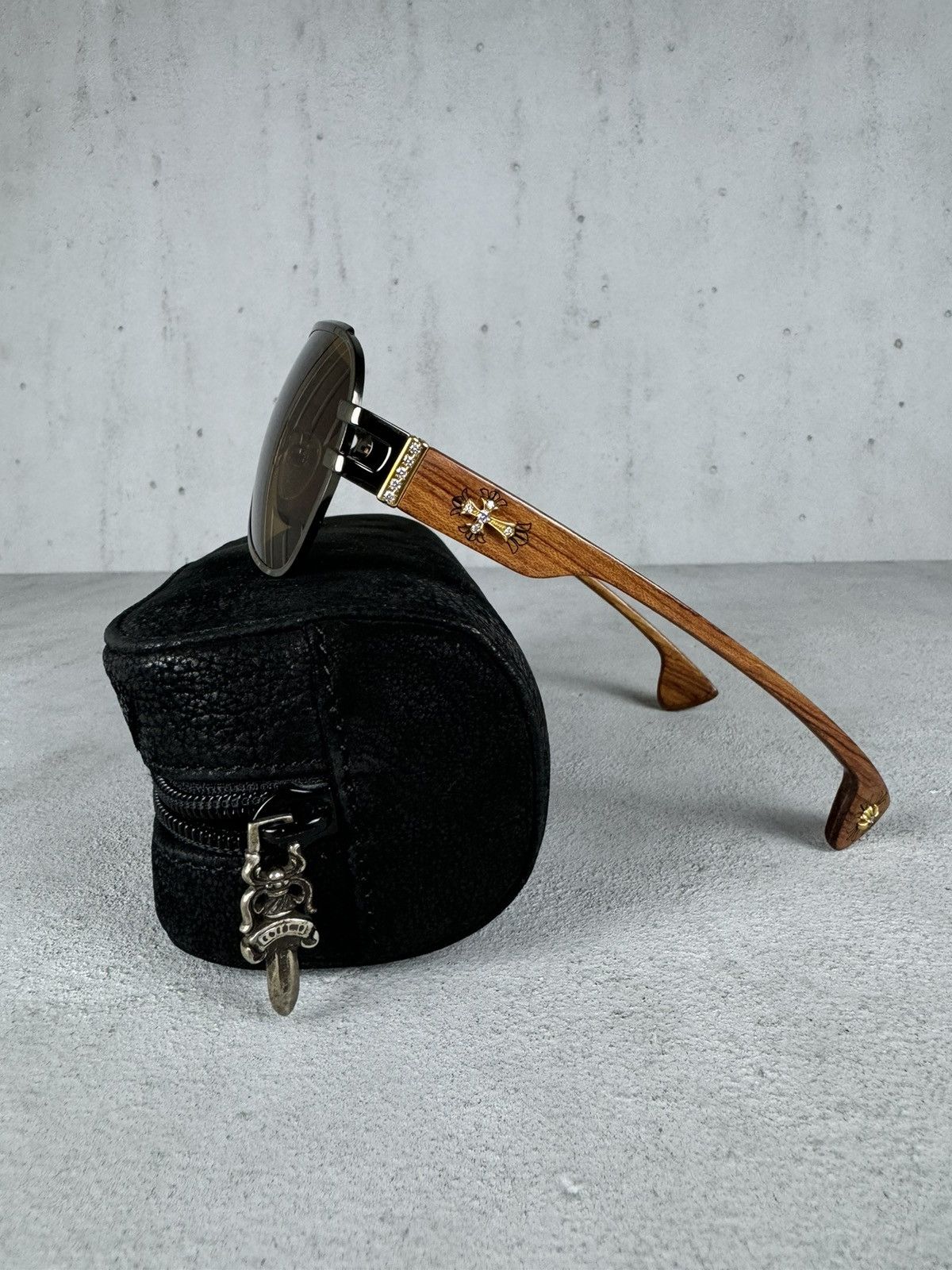 Chrome Hearts Chrome Hearts Diamond 18k Gold “THE BROWN” Sunglasses Size ONE SIZE - 2 Thumbnail