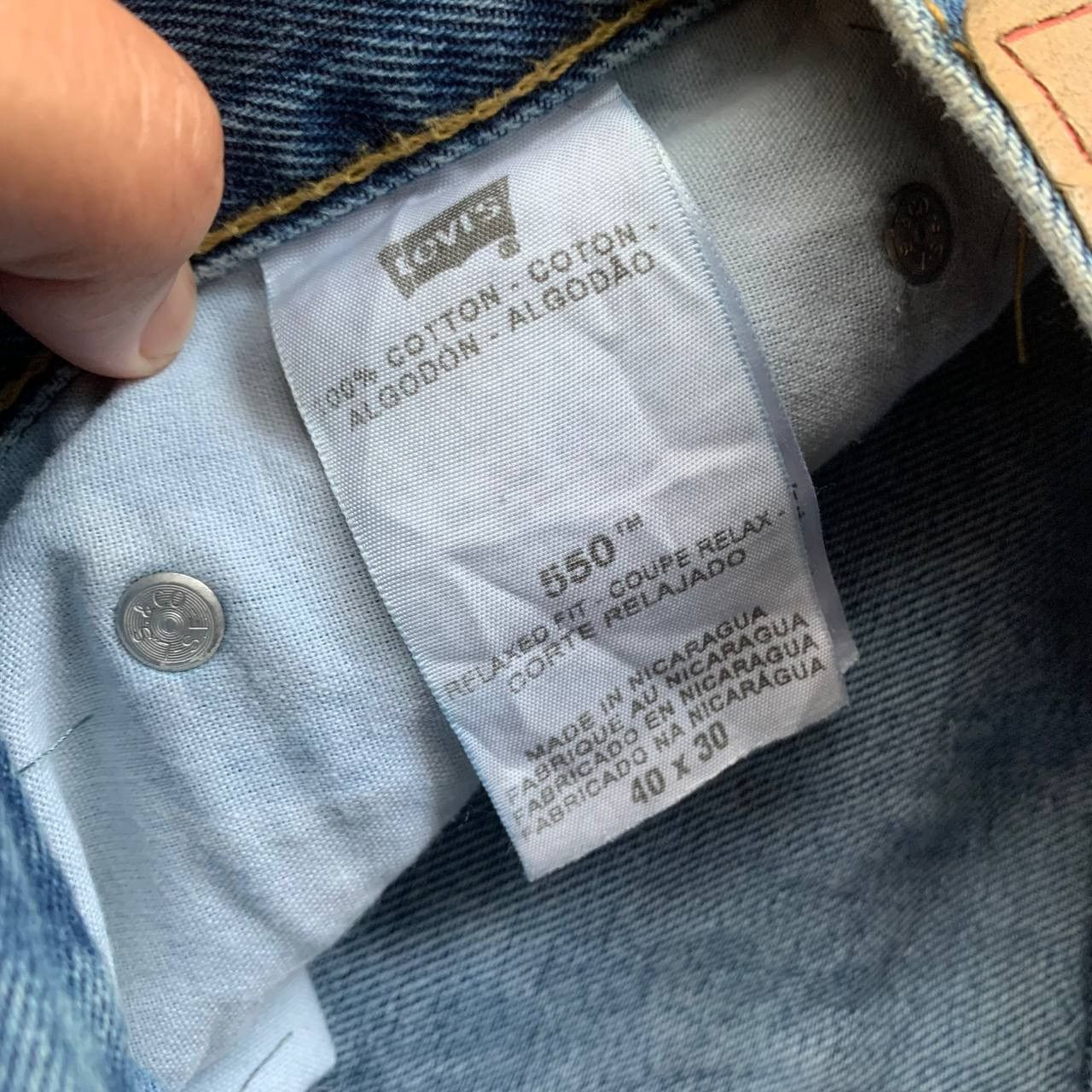 Levi's Levis 550 Relaxed Fit Big Size Blue Denim Jeans Pants Size US 41 - 15 Thumbnail