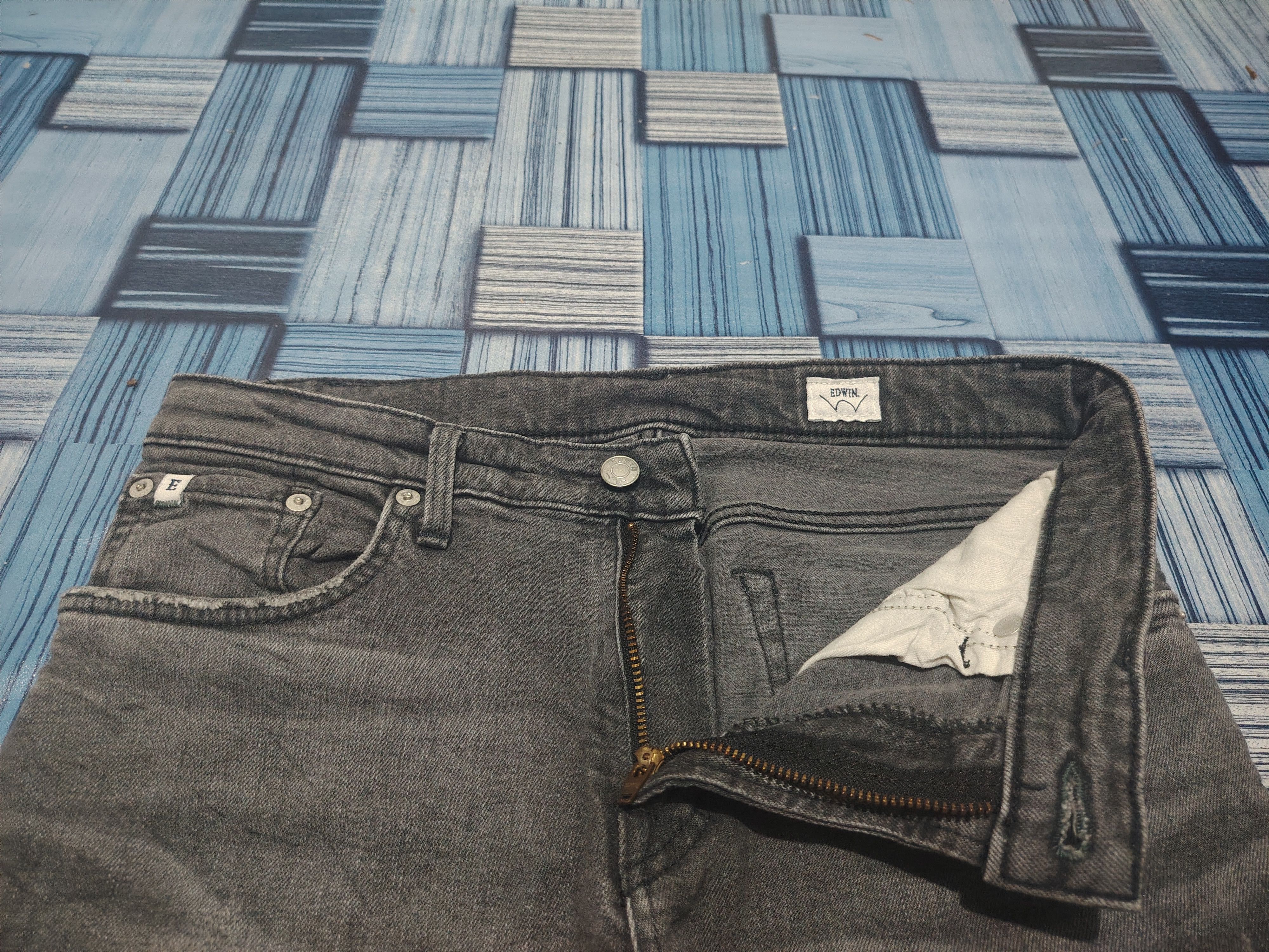 If Six Was Nine Japanese Edwin stretch Distressed Jeans Size US 31 - 13 Thumbnail