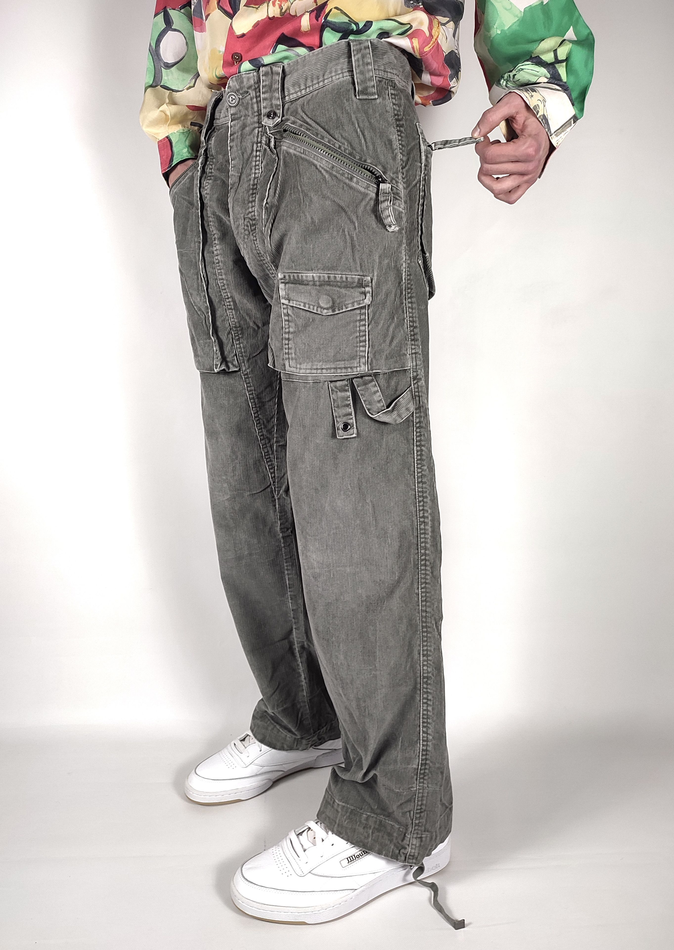 Avant Garde × Diesel × Vintage 😍Y2K Diesel Corduroy Rave Cargo Baggy ...