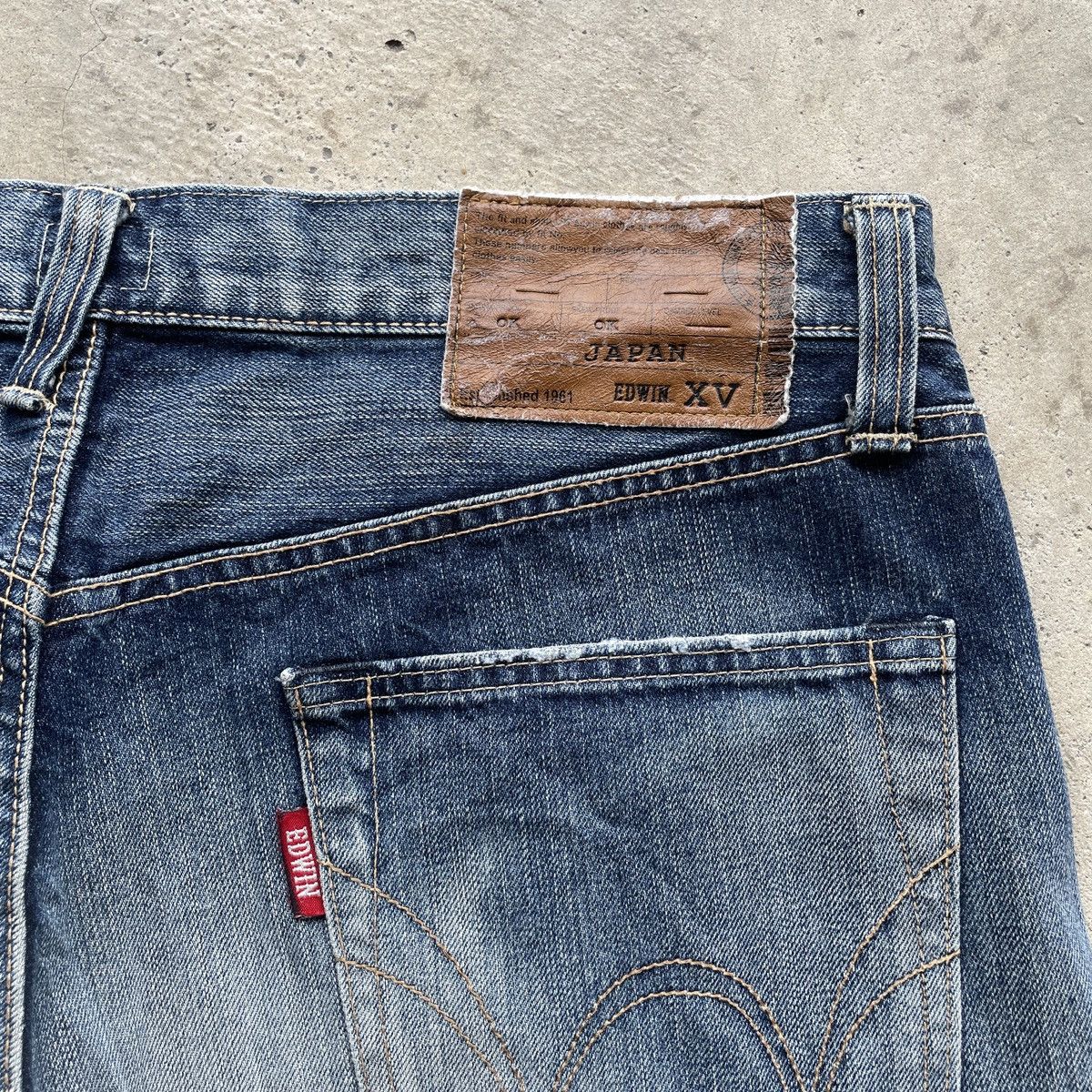 Japanese Brand Vintage Edwin Baggy Jeans Faded Denim Pants W37x30 Size US 37 - 8 Thumbnail