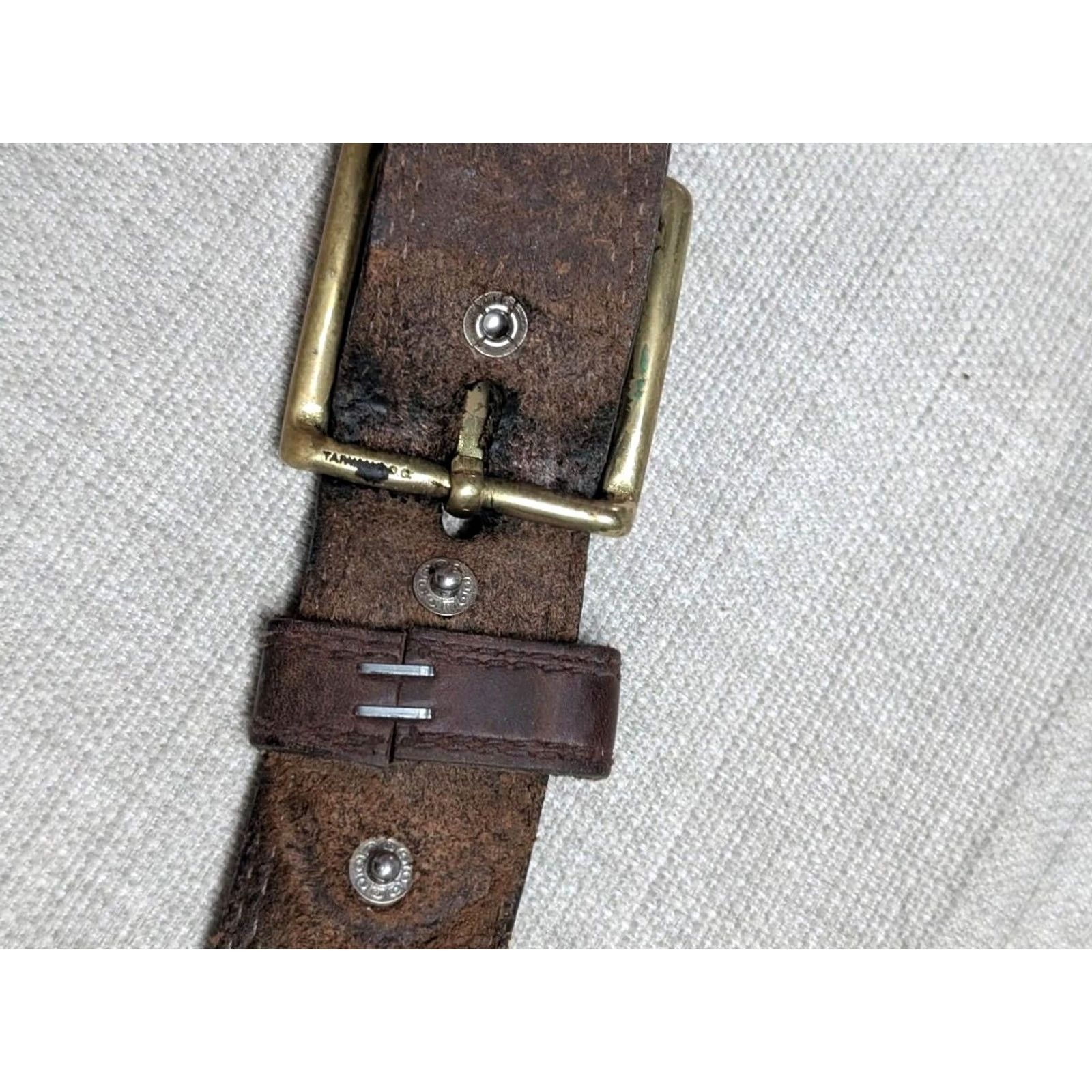 Vintage VINTAGE Red Wing Shoes belt Western 40 brown cowhide leather belt Mens Size 40 - 5 Thumbnail