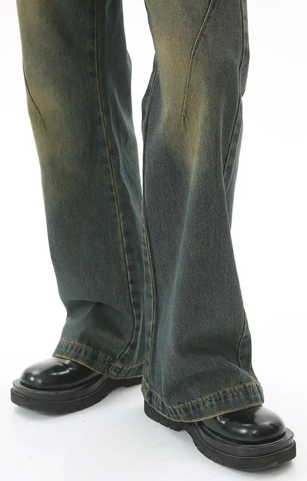 Japanese Brand Vintage distressed blue mid-rise loose bootcut jeans Size US 32 / EU 48 - 5 Thumbnail
