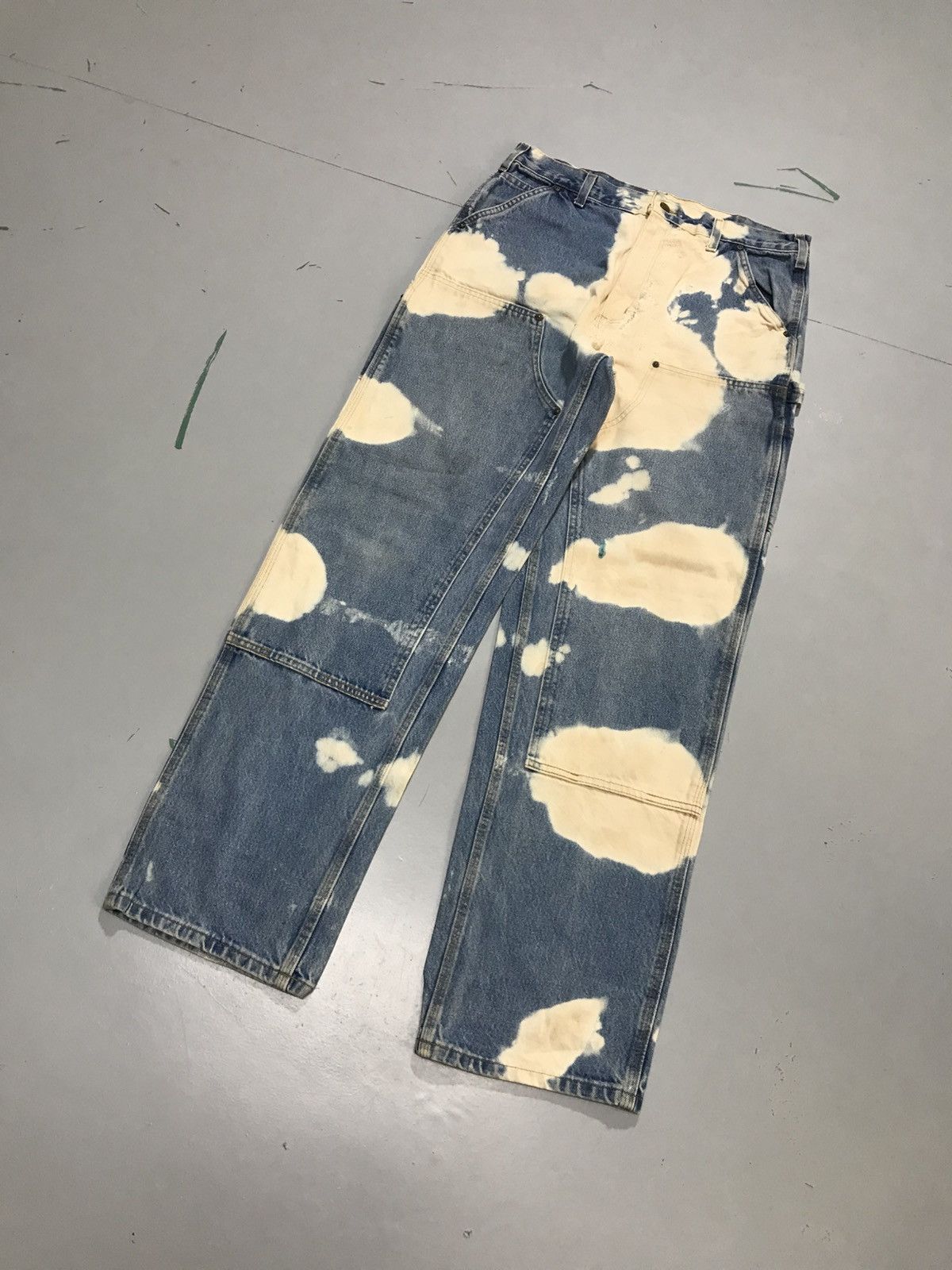 Carhartt Vintage carhartt B73 DST bleached double knee workwear Size US 34 / EU 50 - 3 Thumbnail