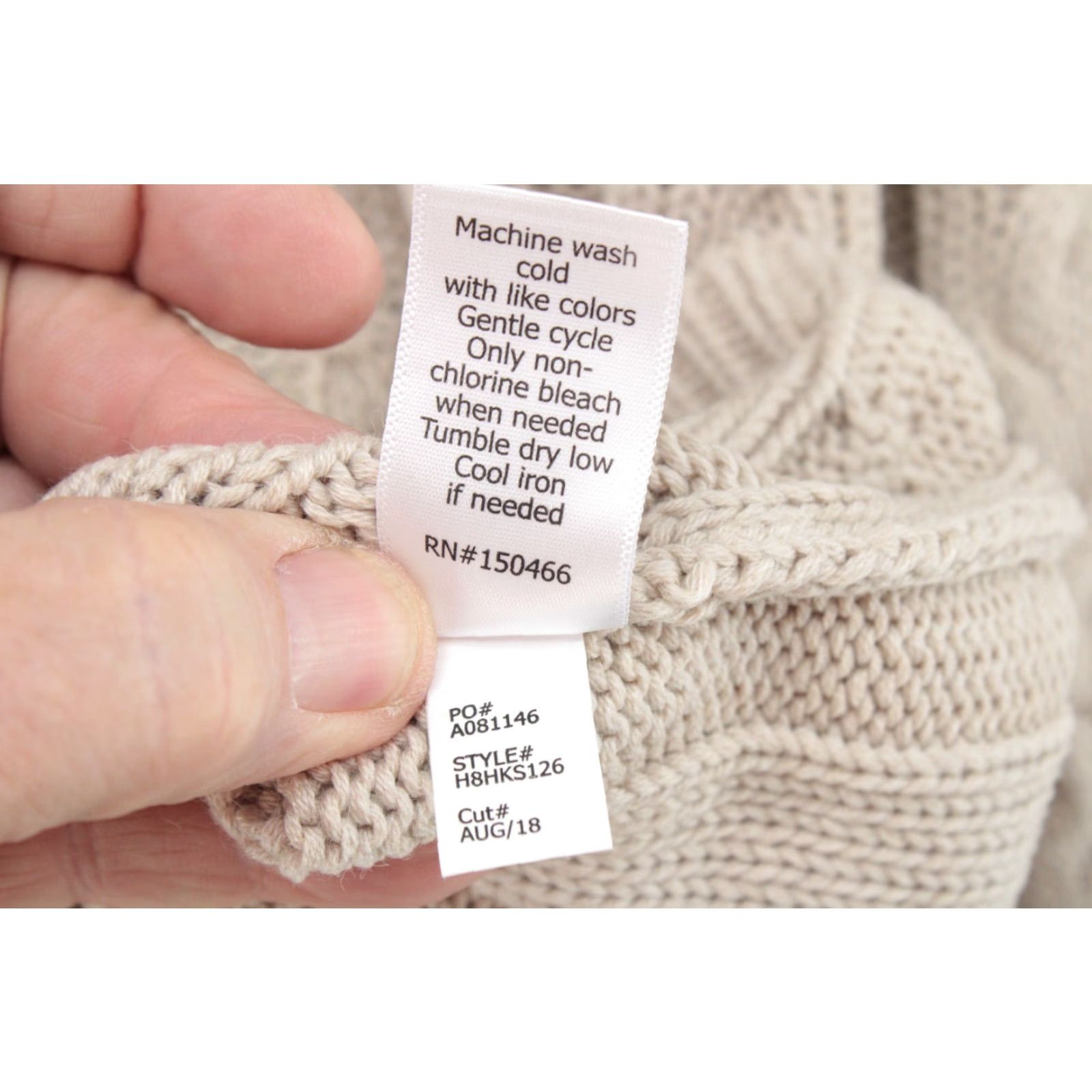 Market Market & Spruce Nordic Sweater Women's Small Beige Chunky Fair Isle Cable Knit Size S / US 4 / IT 40 - 7 Thumbnail