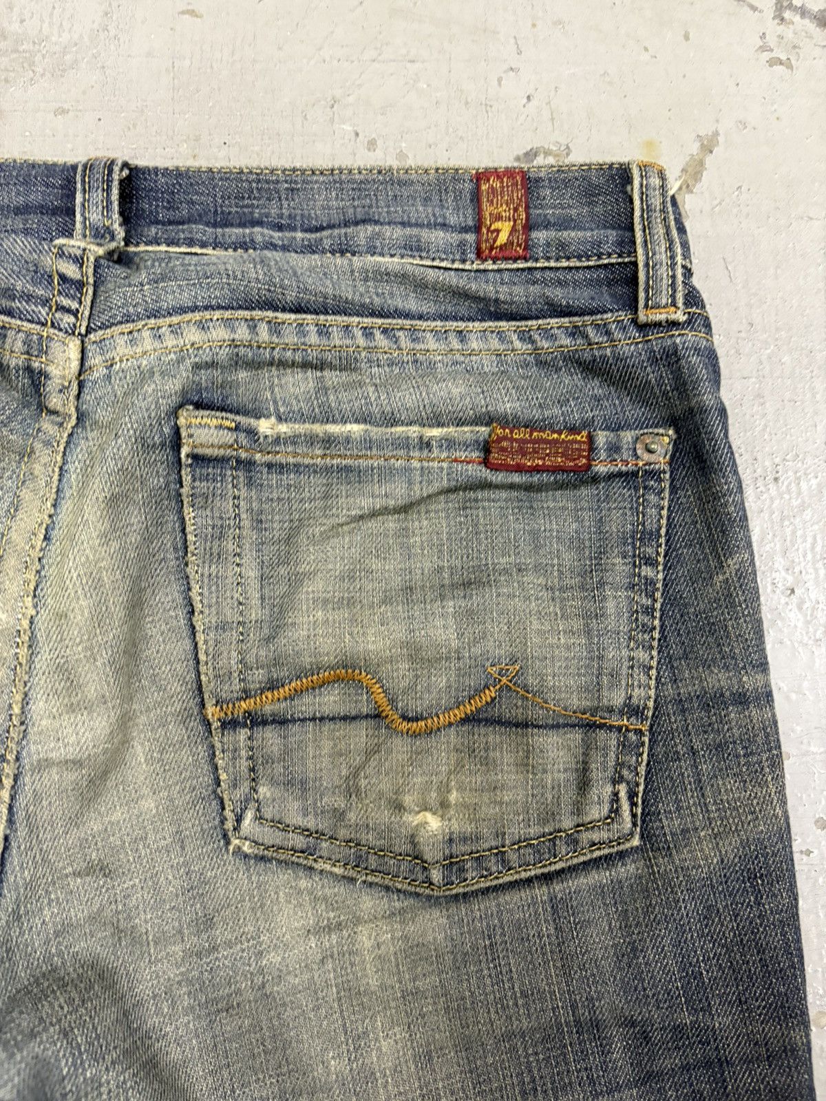 Tornado Mart Vintage Mudwash Flared Denim 7 For All ManKind Jerome Dahan Size US 30 / EU 46 - 9 Thumbnail