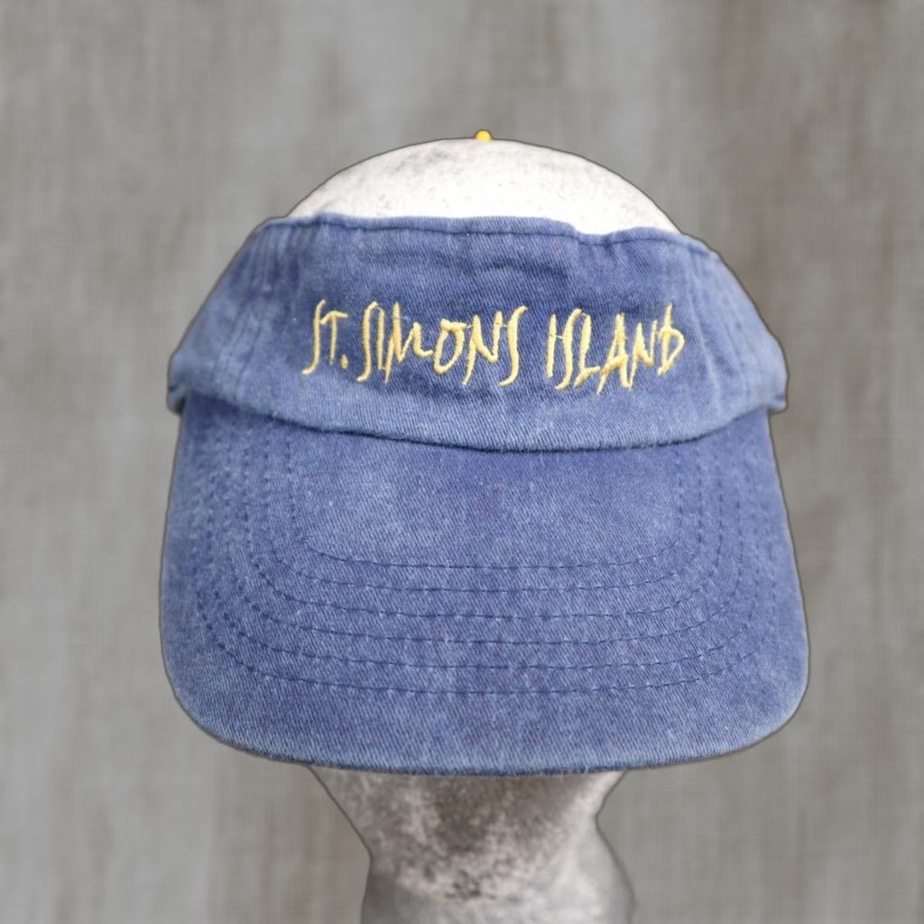 Simons St Simons Island GA Visor Cap Adjustable Blue One Size Hat Unisex Adults Infinity Size ONE SIZE - 1 Thumbnail
