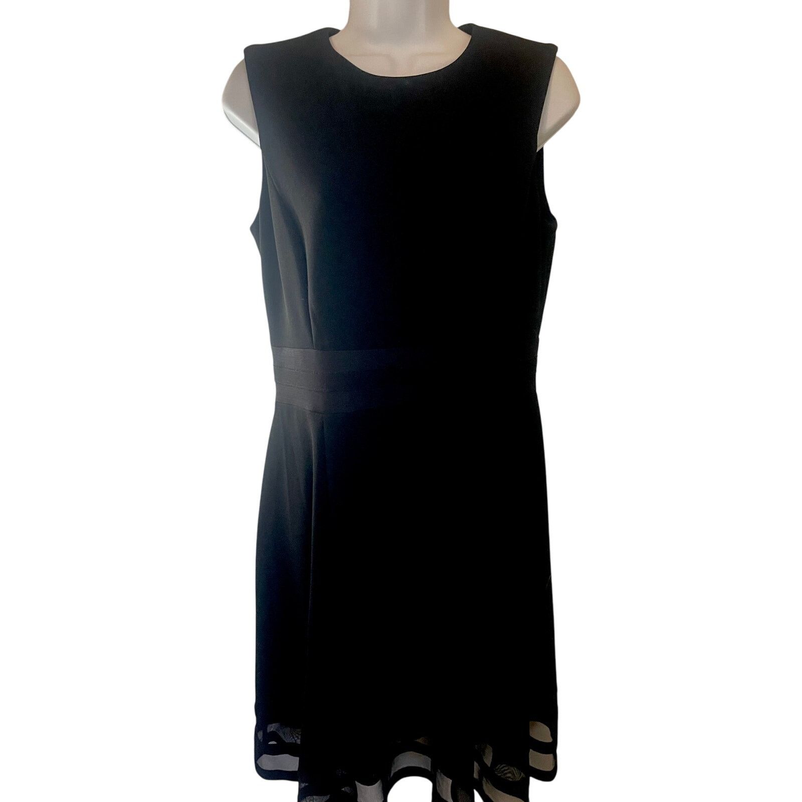 Calvin Klein Calvin Klein Little Black Dress – Sheer Hem Detail – Size 8 Size M / US 6-8 / IT 42-44 - 2 Thumbnail