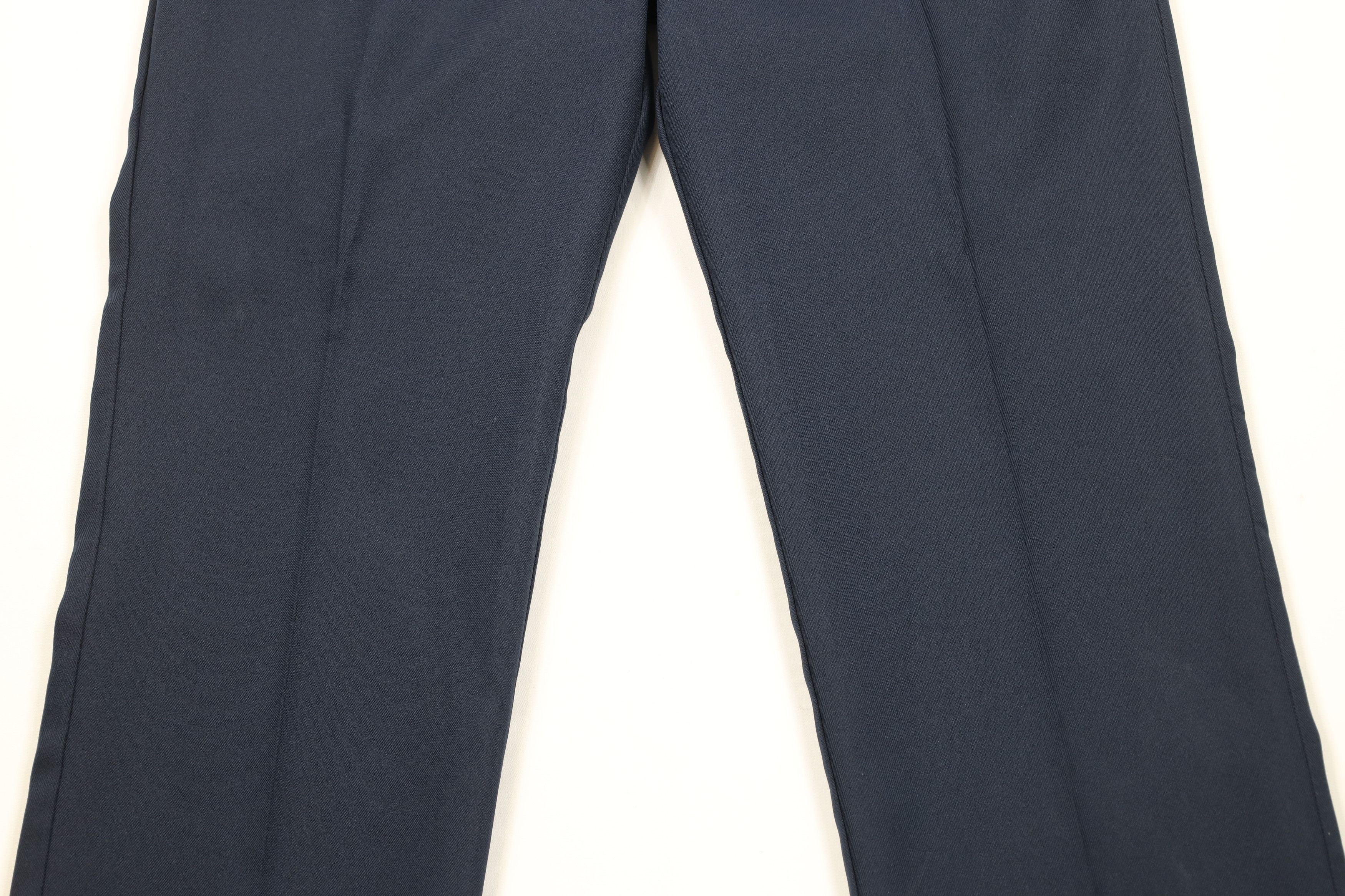 Vintage Vintage 90s Streetwear Flared Wide Leg Chino Pants Navy Blue Size US 30 / EU 46 - 3 Thumbnail