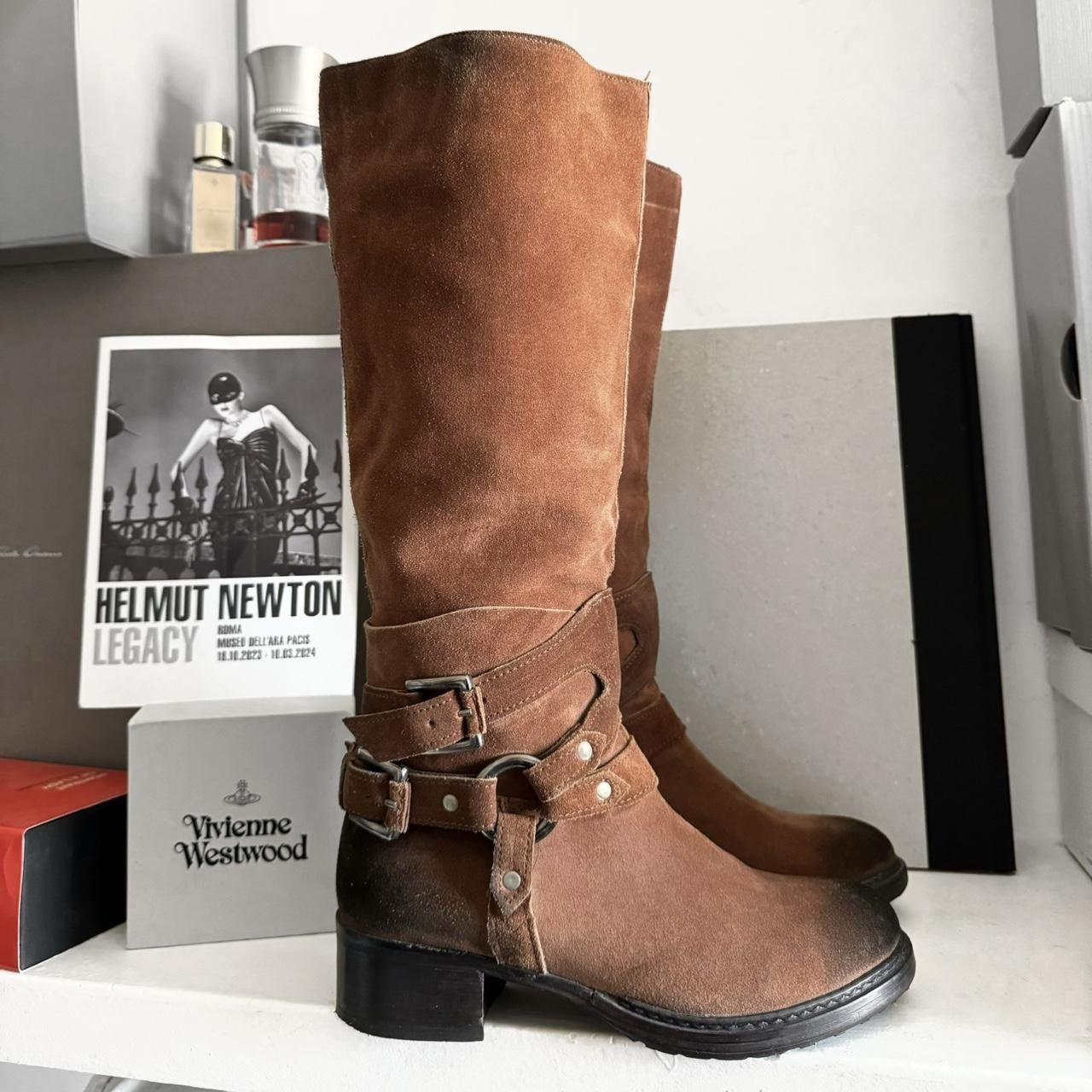 Vintage Archive Vintage biker gladiator boots with many belts Size US 5.5 / IT 35.5 - 3 Thumbnail