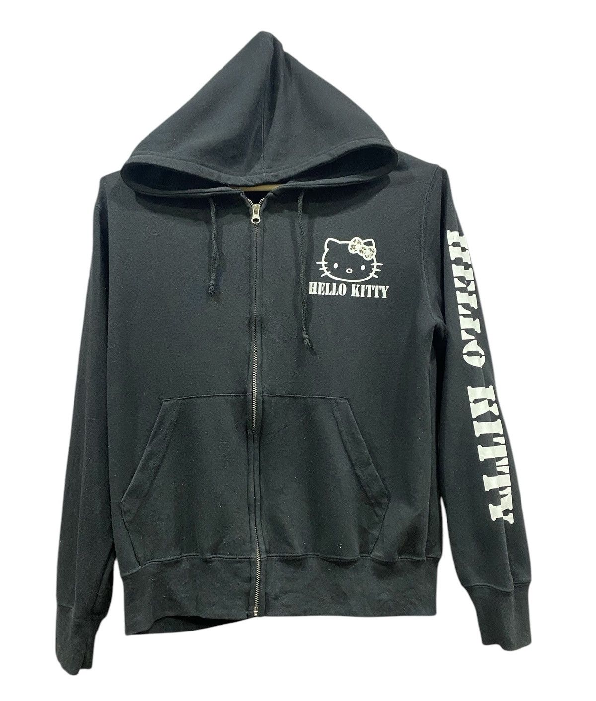 Cartoon Network Rare HELLO KITTY Big Logo Sweater Zipper Hoodie Size US M / EU 48-50 / 2 - 2 Thumbnail