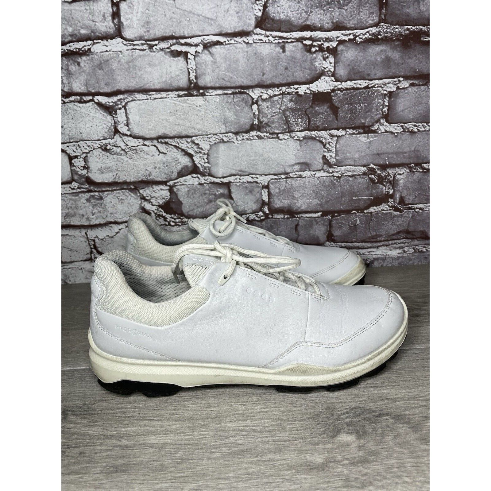 Ecco ECCO White Leather Lace Up Casual Spikeless Golf Shoes Men S Size US 9 / EU 42 - 4 Thumbnail