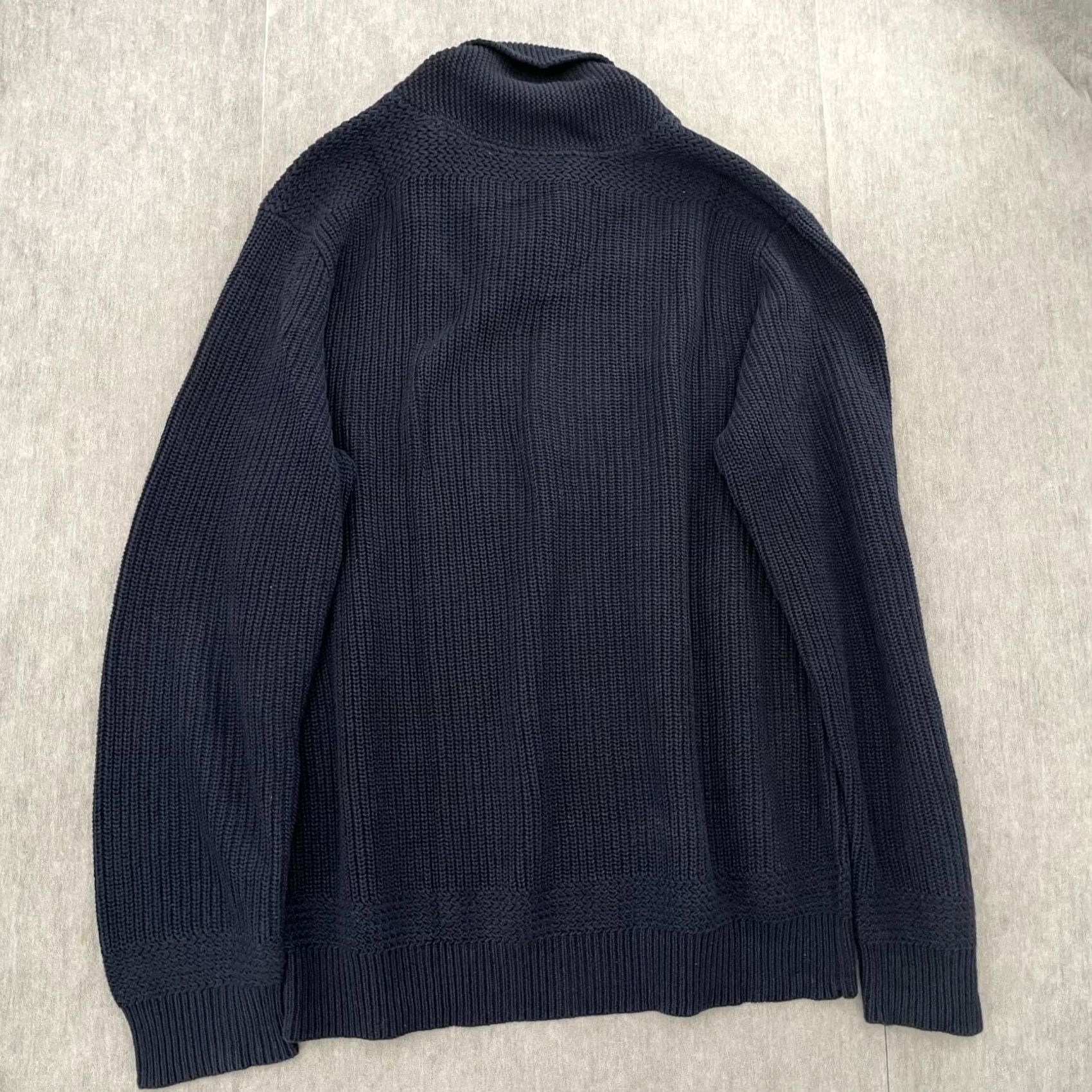 Vince Vince Sweater Adult Large Blue Linen Cotton Shawl Collar Pullover Knit Mens L Size US L / EU 52-54 / 3 - 4 Thumbnail