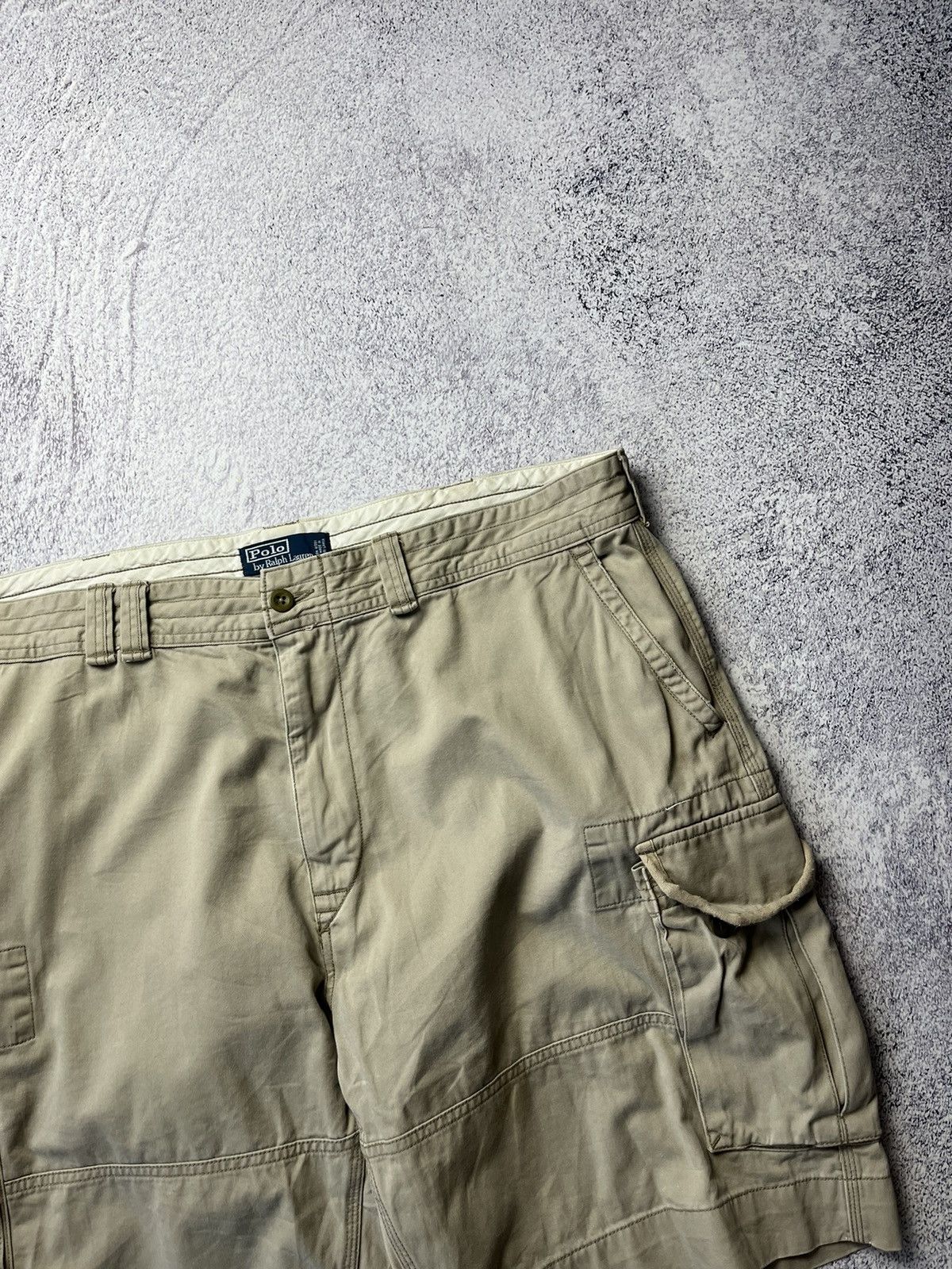 Polo Ralph Lauren Vintage Polo Ralph Lauren Distressed Cargo Shorts double kne Size US 42 / EU 58 - 7 Thumbnail