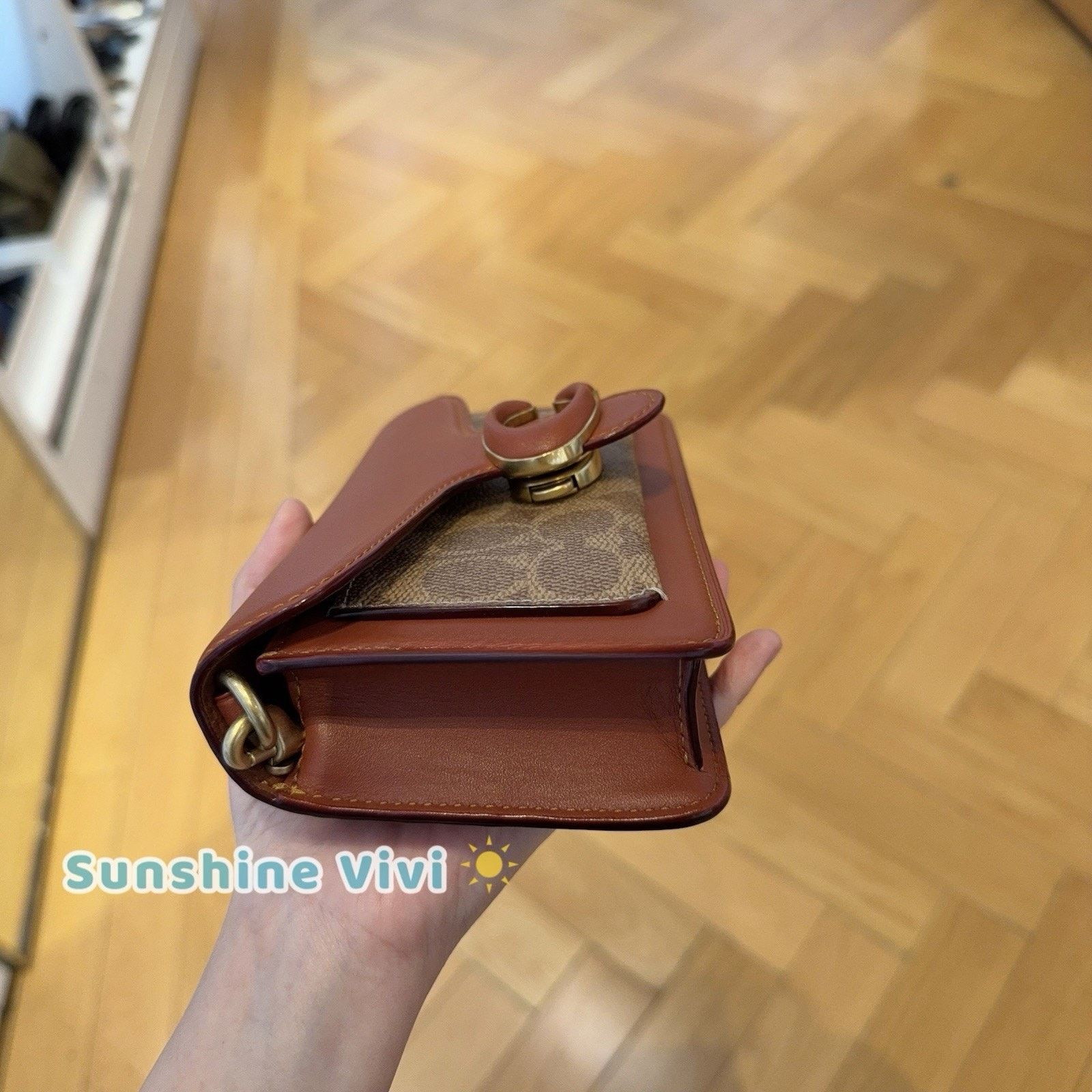 Coach NWT Coach Tabby Crossbody Wristlet Bag CK025 TAN RUST Size ONE SIZE - 4 Thumbnail