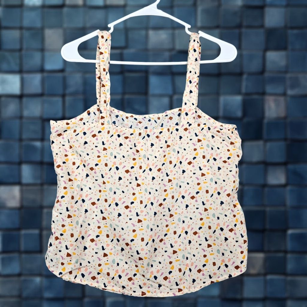 Madewell Madewell Tank Tie Front Terrazzo Cami Top Size 8 Multicolor Sleeveless Cotton Blend Regular Womens New Size M / US 6-8 / IT 42-44 - 1 Thumbnail