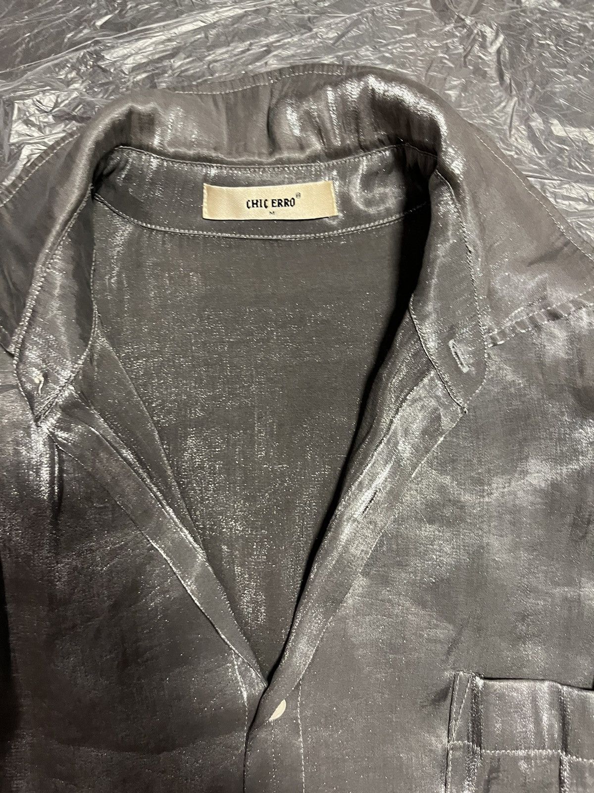 Designer × Japanese Brand Chic Erro Silver Shirt Size M / US 6-8 / IT 42-44 - 8 Thumbnail