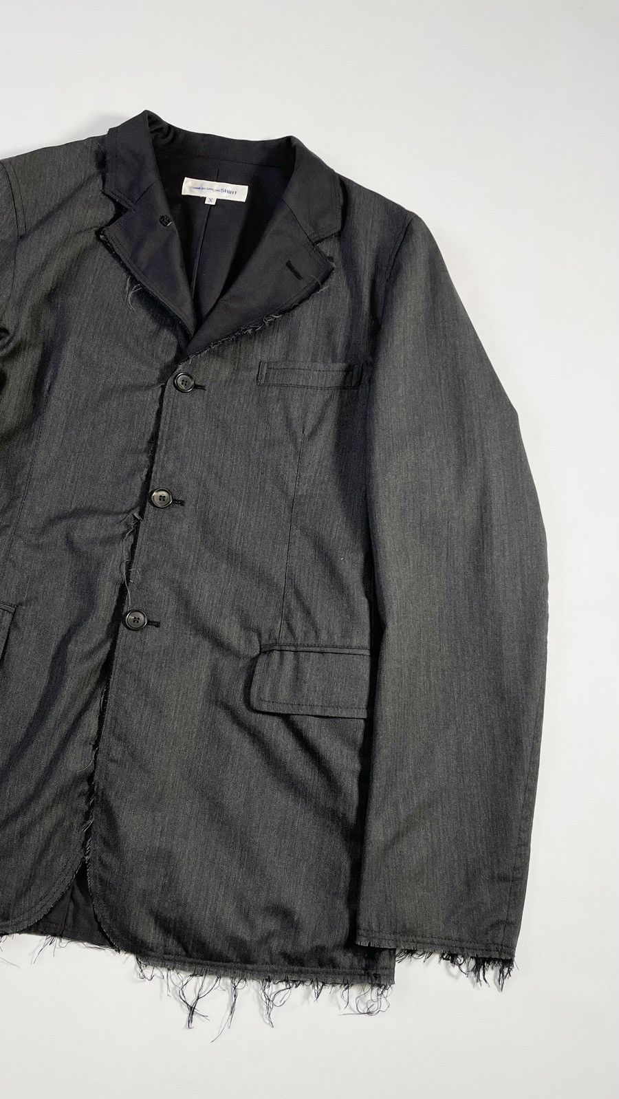 Comme des Garcons Herringbone Wool ‘Raw Edge’ Blazer Size 38R - 7 Thumbnail
