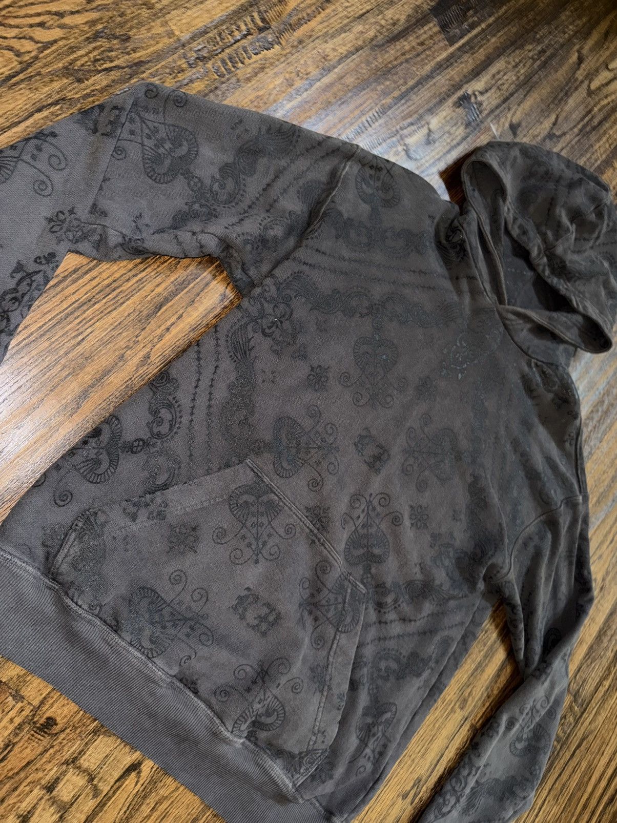 Rhude Rhude Paisley Monogram Hoodie Vintage Black Size Medium Size US M / EU 48-50 / 2 - 9 Thumbnail