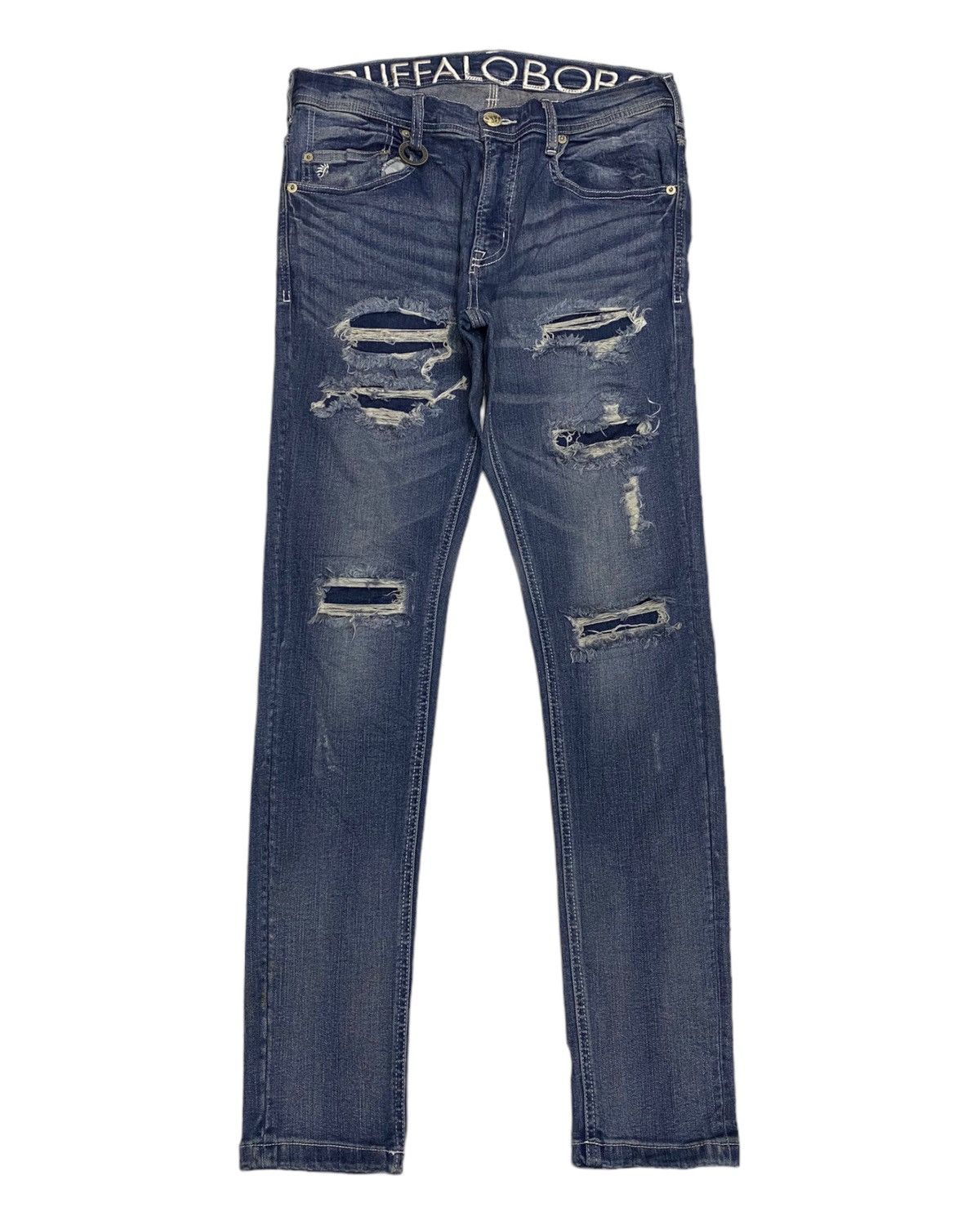 BUFFALO BOBS 🔥RARE🔥BUFFALO BOBS DISTRESSED RARE DENIM UNDERCOVER DESIGN Size US 30 / EU 46 - 1 Thumbnail
