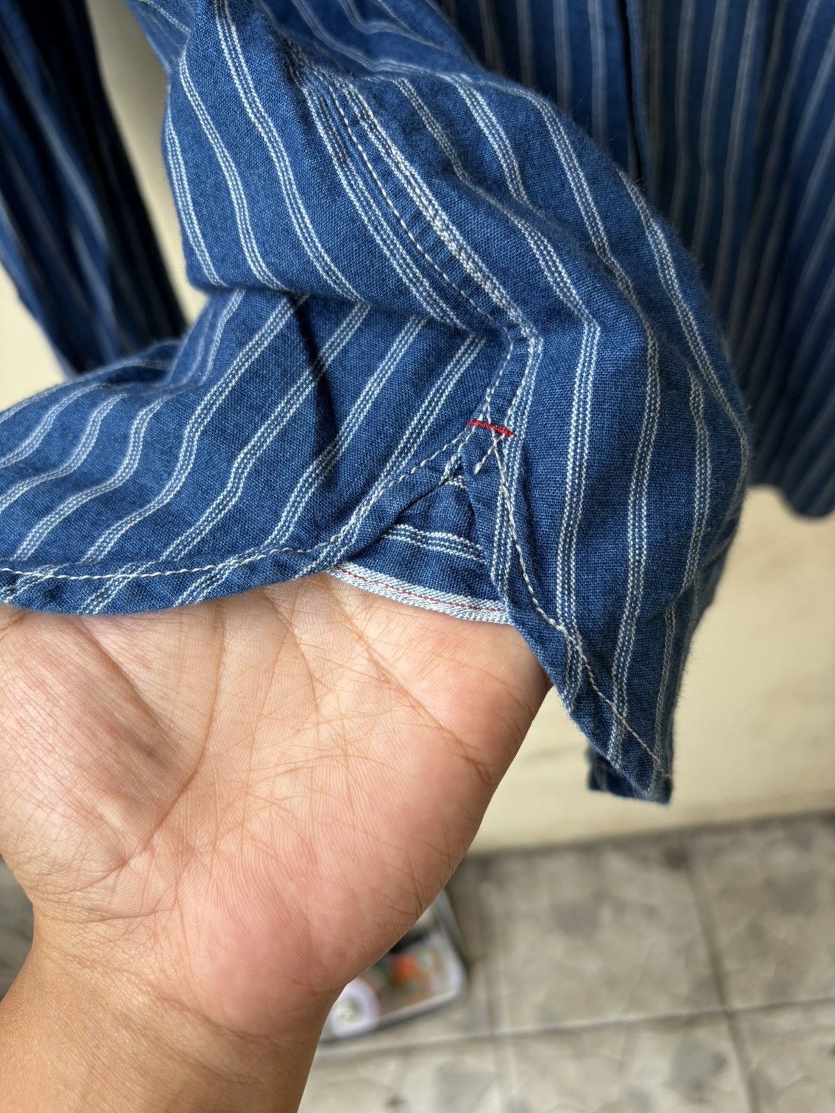 Japanese Brand Wabash shirt pattern indigo selvedge frizmWORKS Size US XL / EU 56 / 4 - 6 Thumbnail