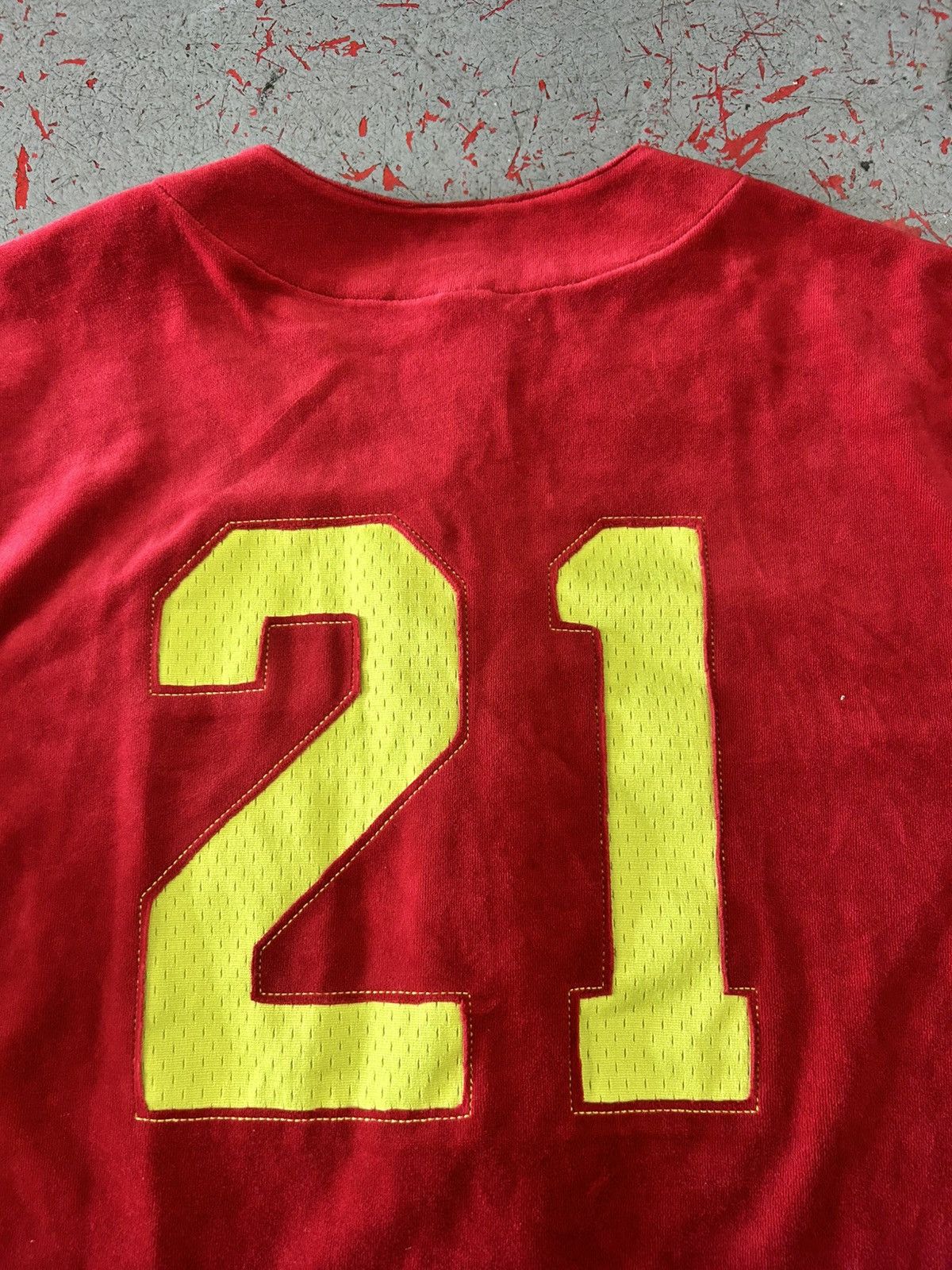 Supreme Supreme Velour Baseball Red Jersey Size Large Size US L / EU 52-54 / 3 - 7 Thumbnail