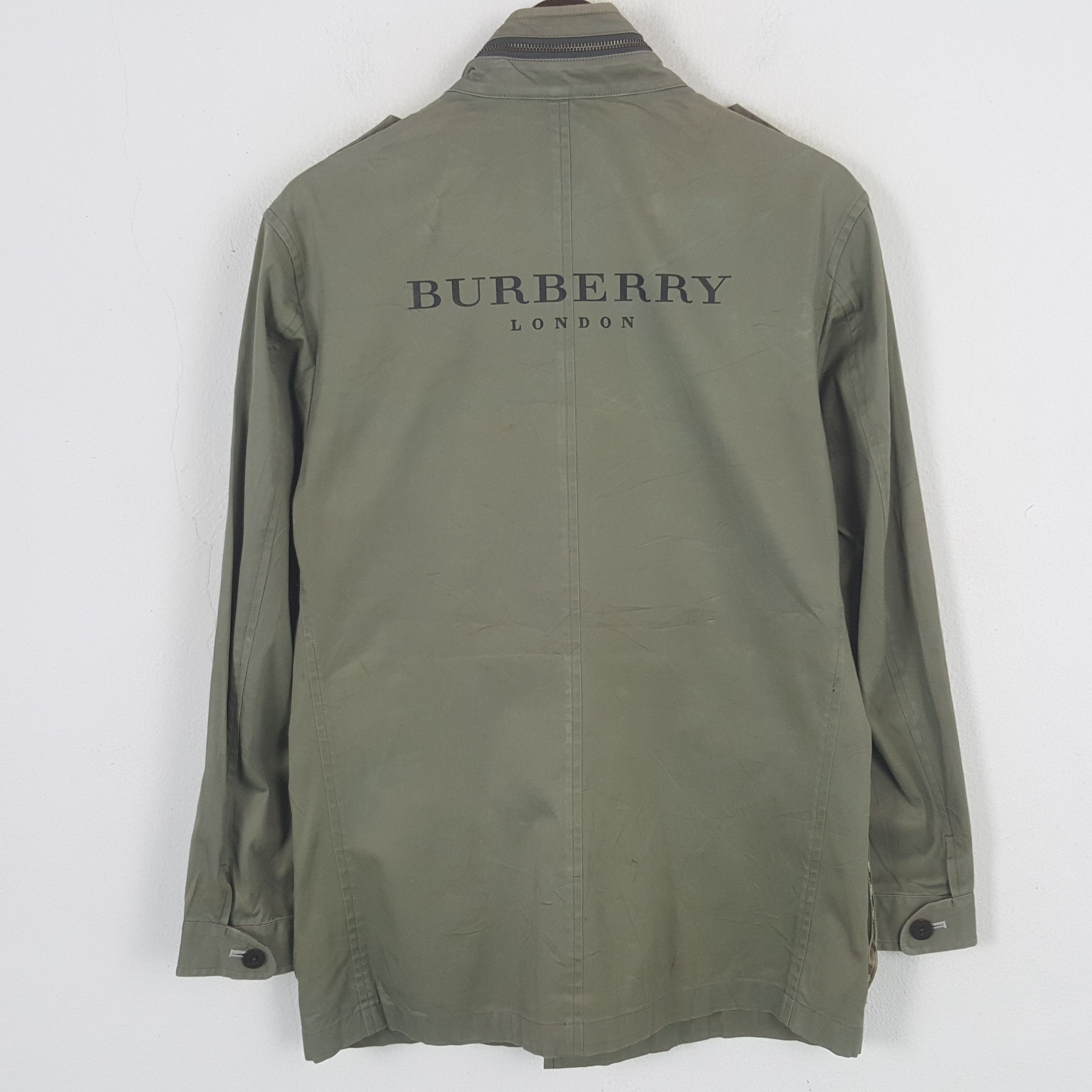 Vintage Burberry London Black Label Custom Spell Out Jacket